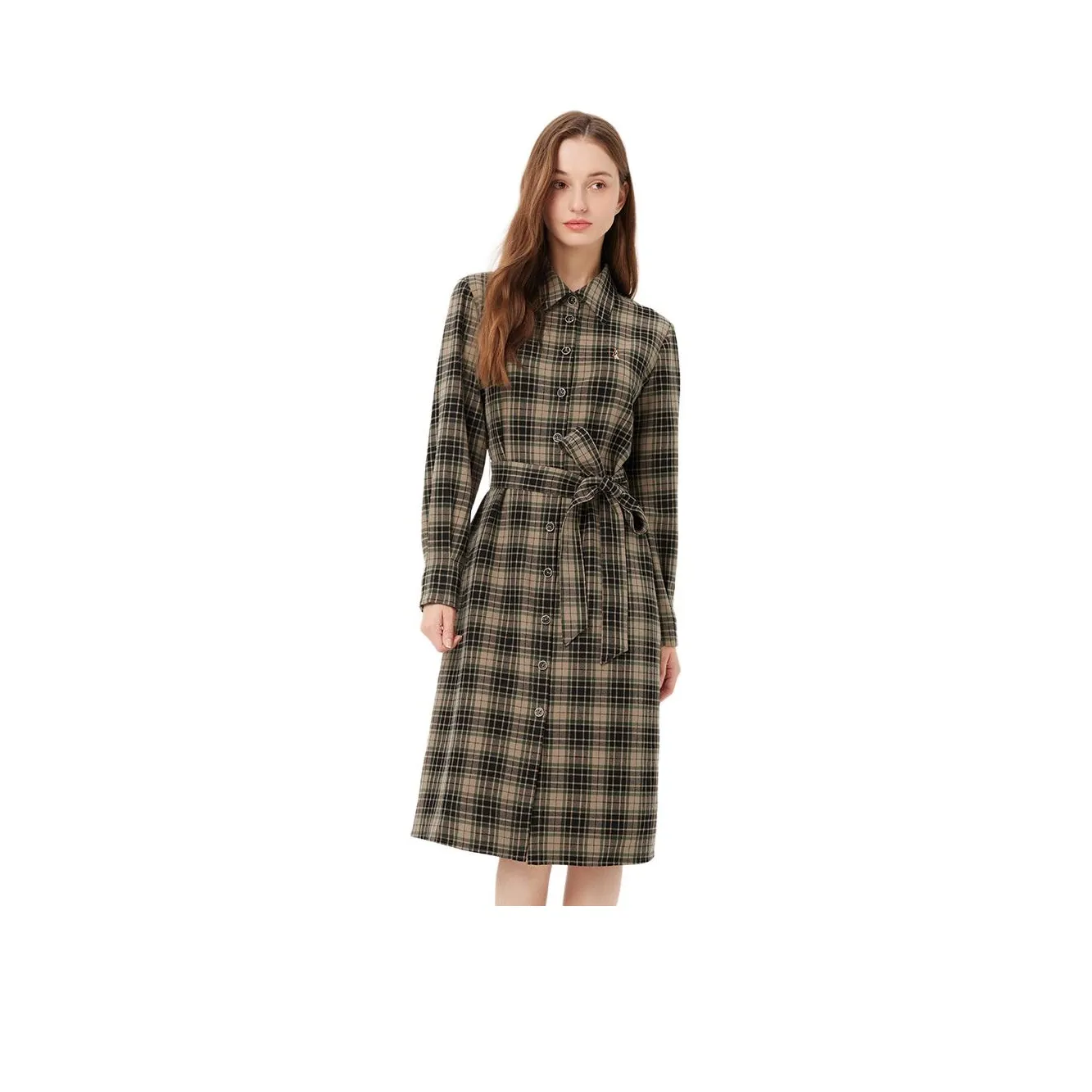 Hush Puppies Long Sleeved Dresses Women's Yellow Green