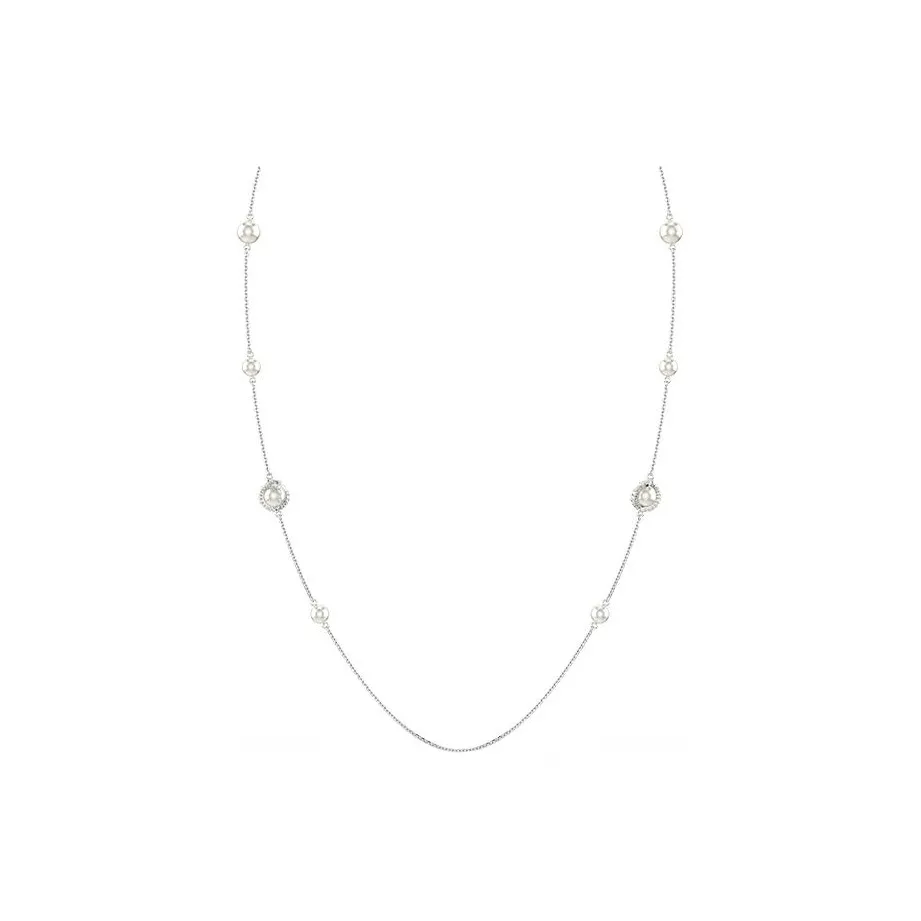 Swarovski Rhodium Plated Necklaces Unisex White