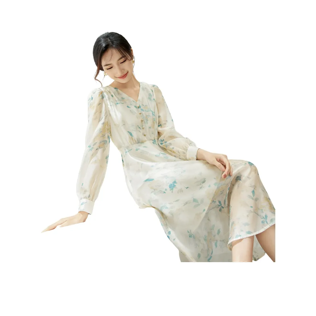 SENTUBILA Длинное платье с длинными рукавами женское