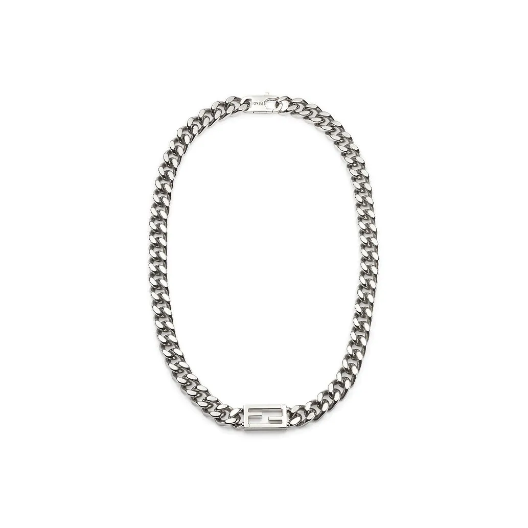 FENDI Brass Necklaces Men's Silver