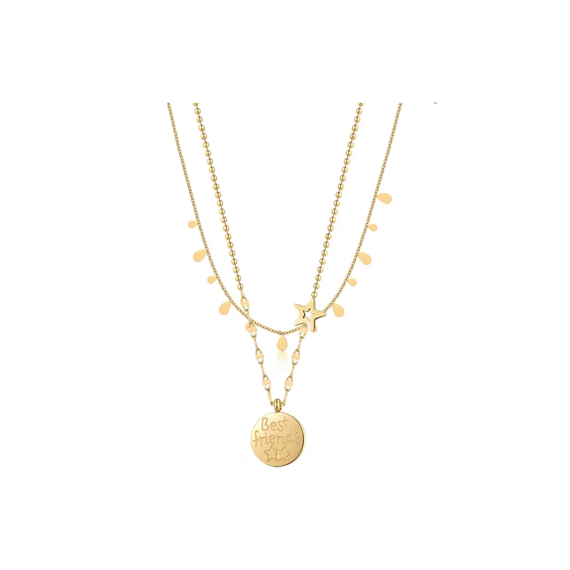 NATURALLYJOJO Титановая сталь в стиле Нормкор Цепочка на ключицу Ожерелье для Женской Бестии Аксессуары Женские Золотой