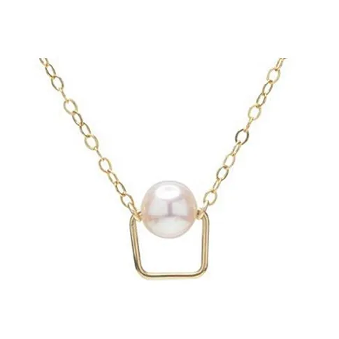 Floating Joy Титановая сталь Искусственная жемчужина Ожерелья Женские