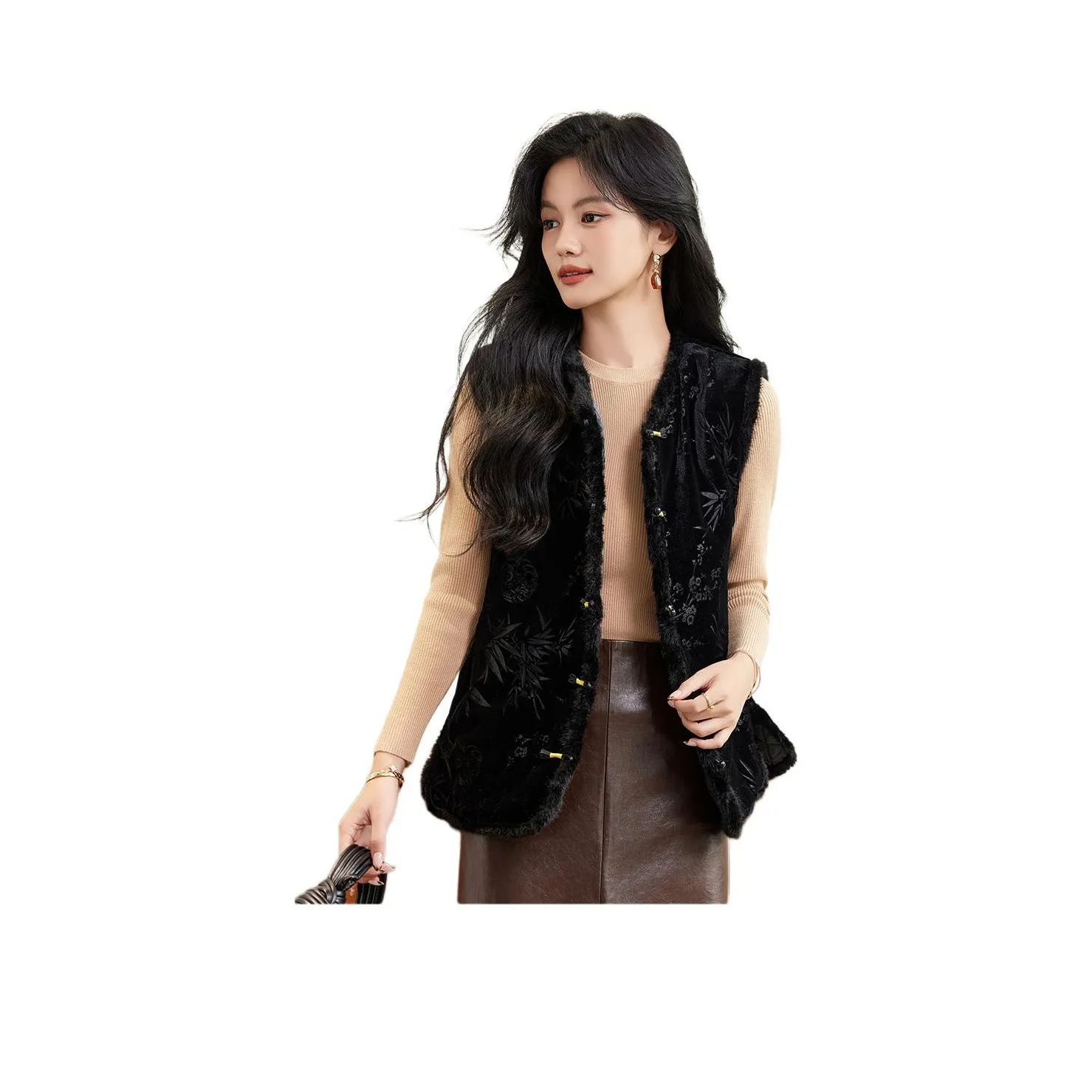 CARBAMMI Черные Женские Жилеты