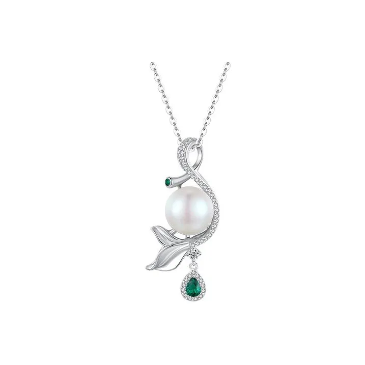 Heart Grass S925 Silver Necklaces Women's
