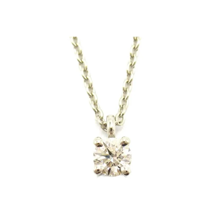 TIFFANY & CO. Pre-Owned 2010s Platinum Diamond Solitaire Necklace