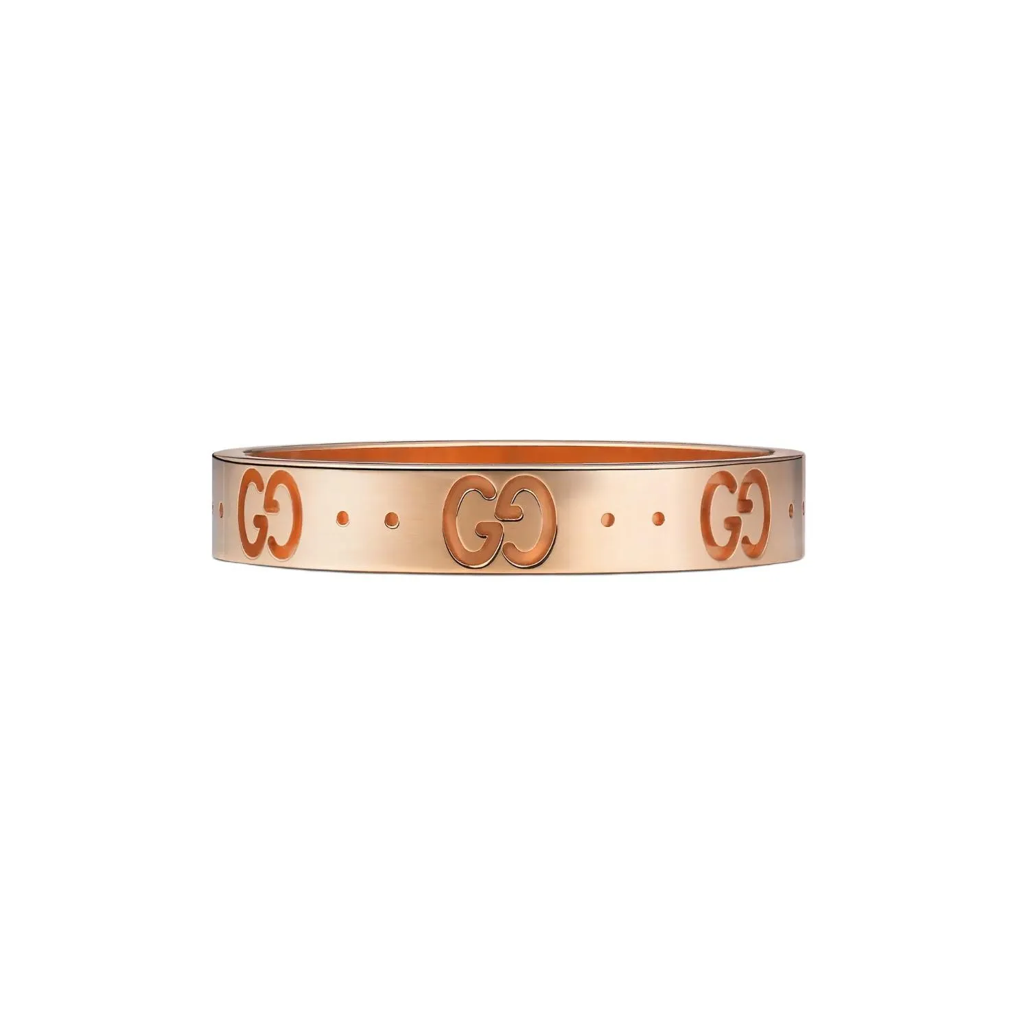 GUCCI 18K Rose Gold Rings Unisex Rose Gold