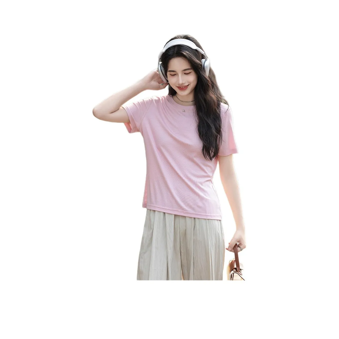 Itisf4 T-Shirt Женская Прозрачный Розовый