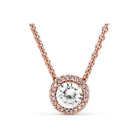 Pandora 14K Rose Gold Collarbone Chain Women's Rose Gold