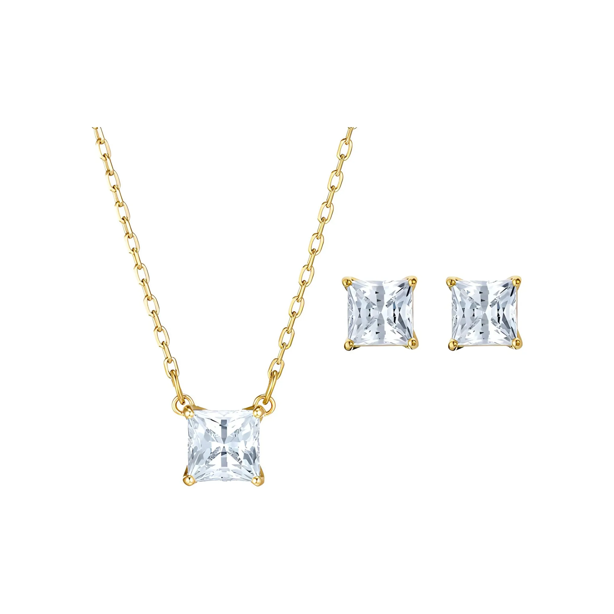 Swarovski Attract Ожерелье Золотое Покрытие Белый Женское