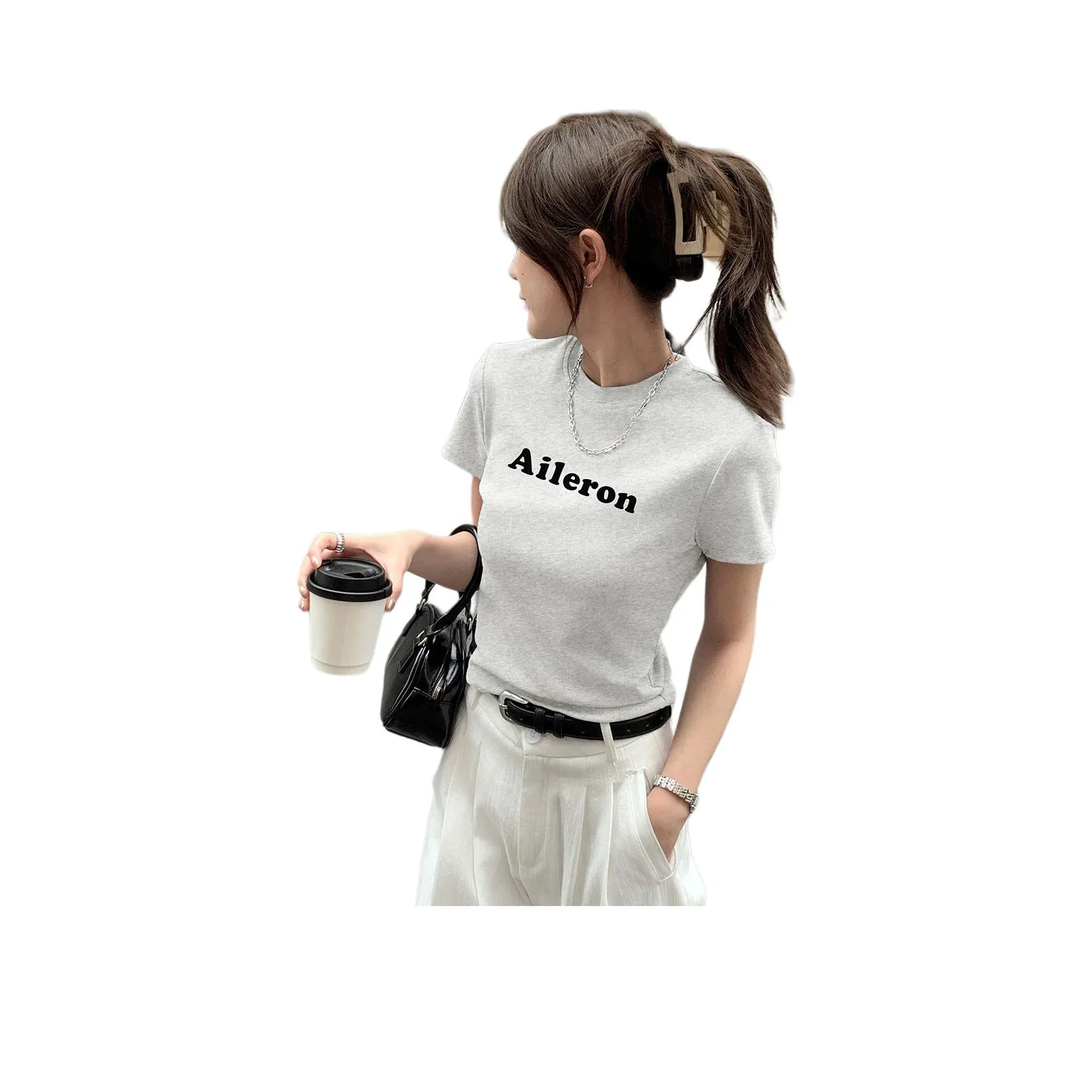 Tonlion Женские футболки с коротким рукавом