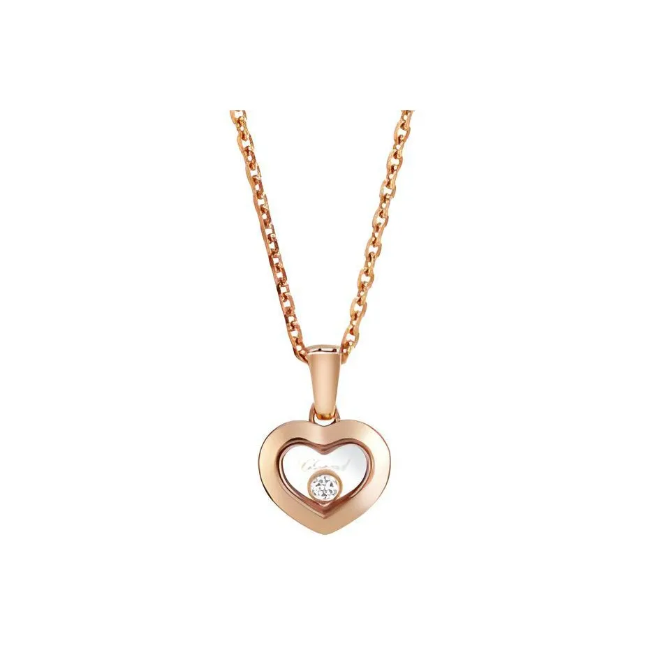 Chopard 18kt Rose Gold Happy Diamonds Icons Pendant Necklace