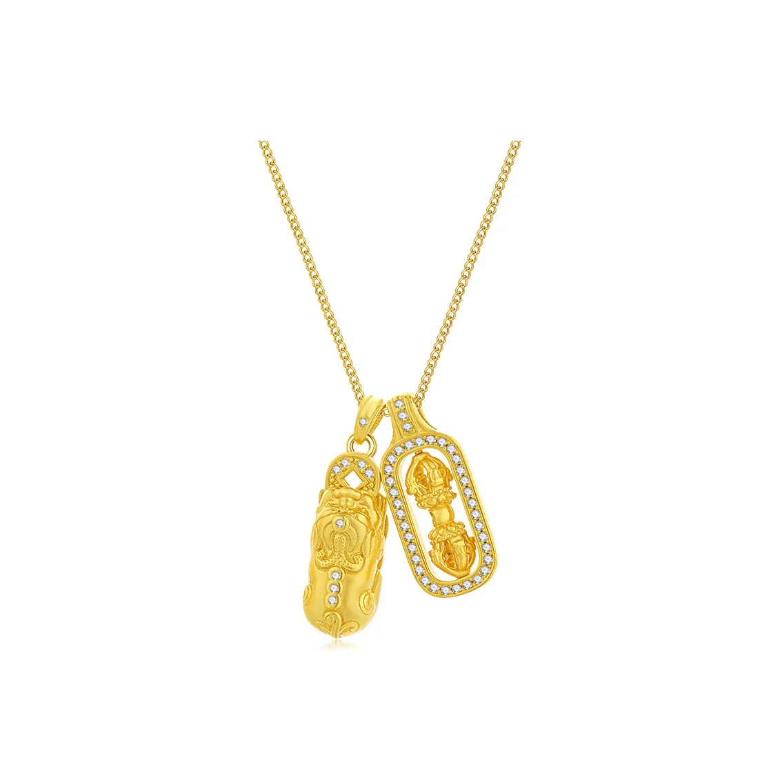 Lao Feng Xiang S925 Silver Necklaces Unisex