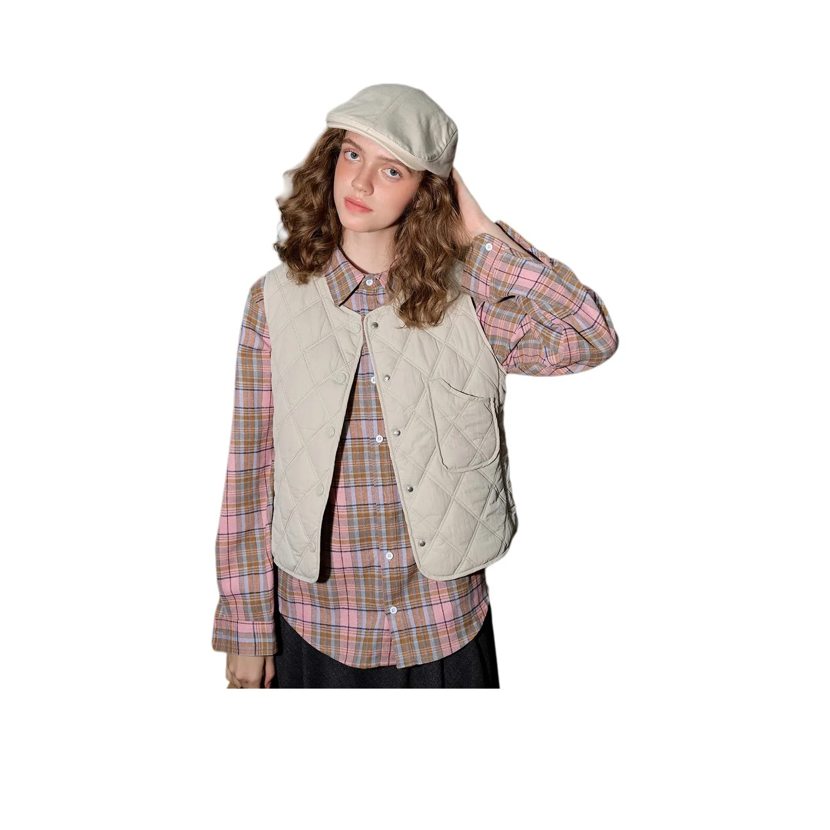 Coolhut Vests Women's Ecru