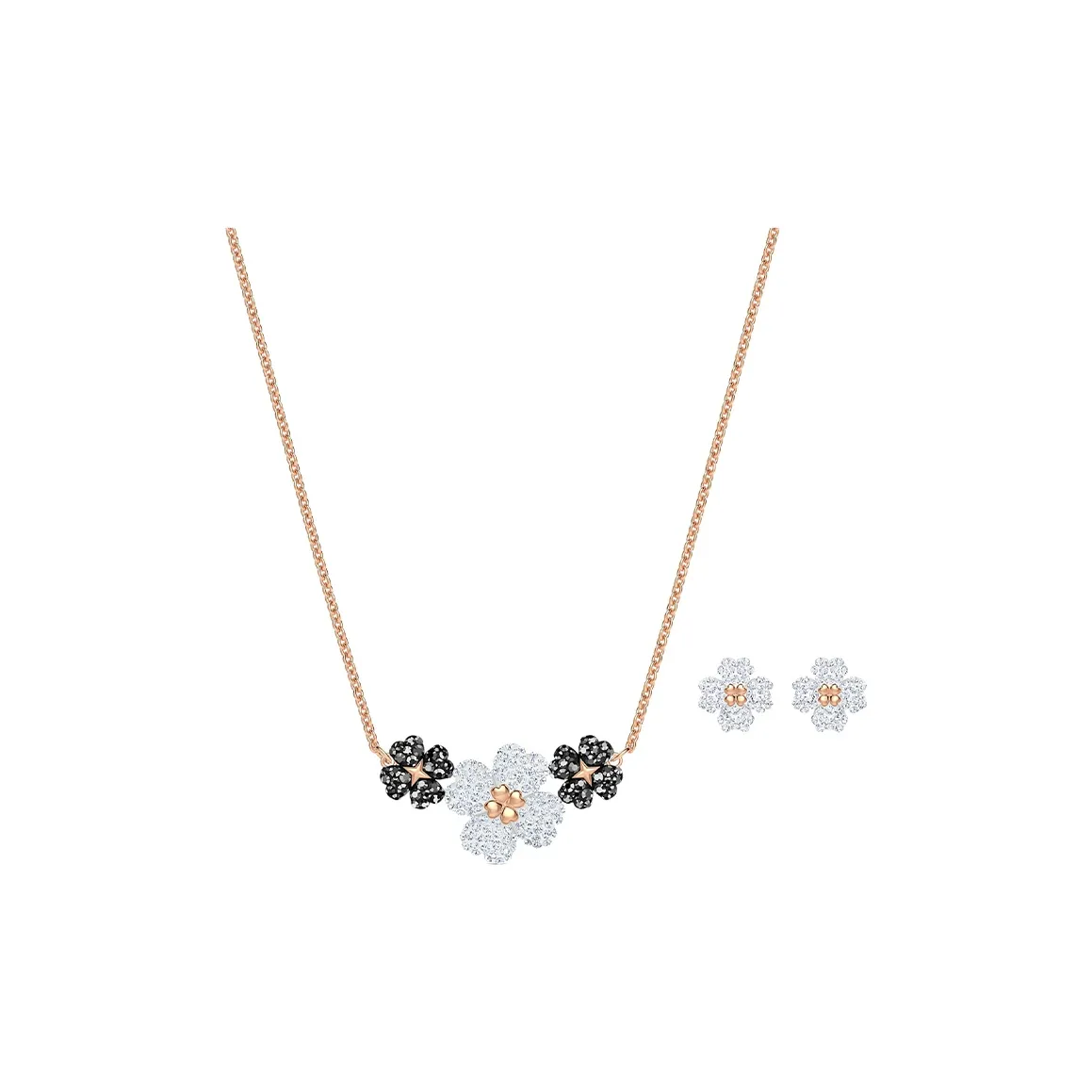 Swarovski Сплав Серебряное покрытие Золотое покрытие искусственный кристалл ожерелья женские розовое золото