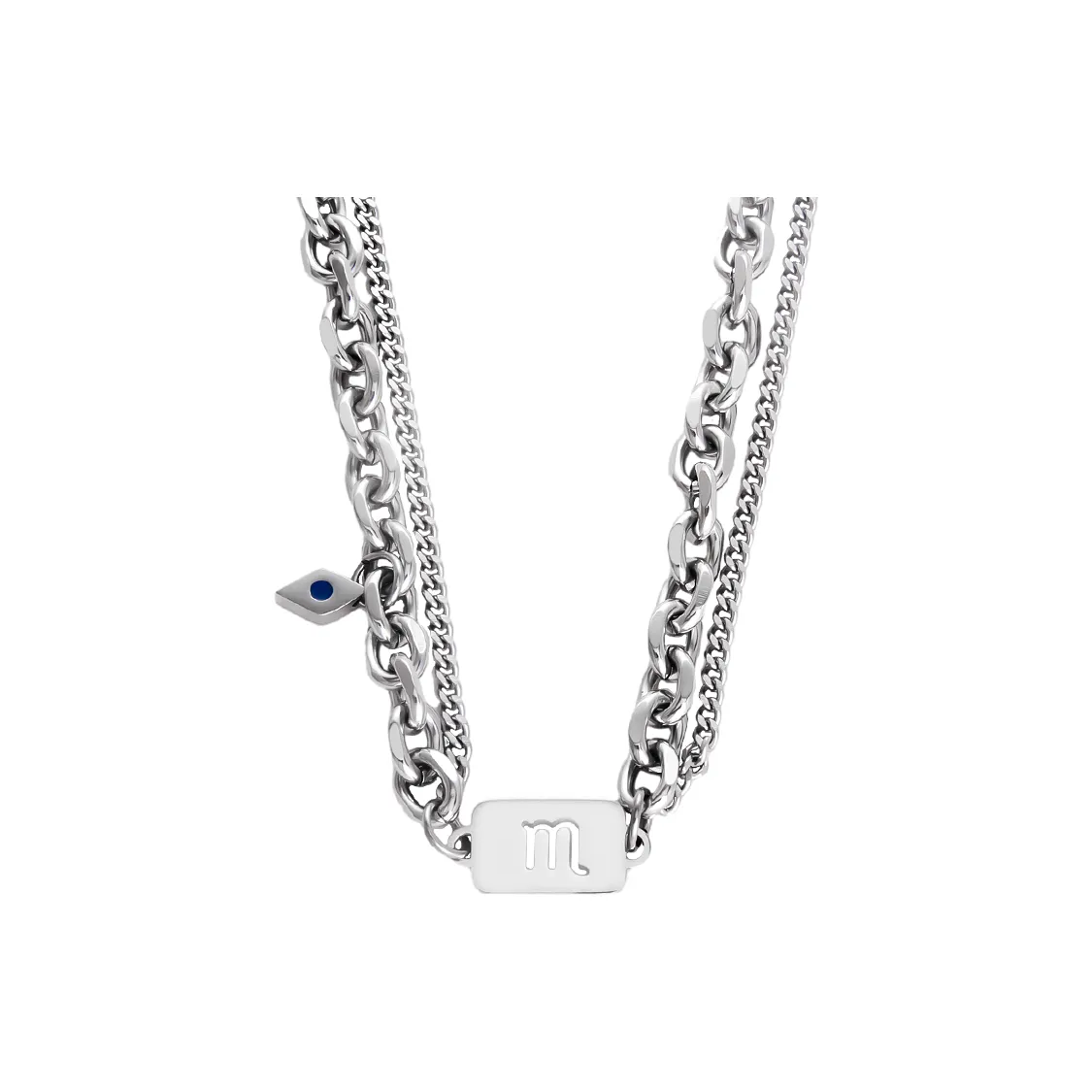 MAGICPOLE Титановые стальные ожерелья мужские серебряные