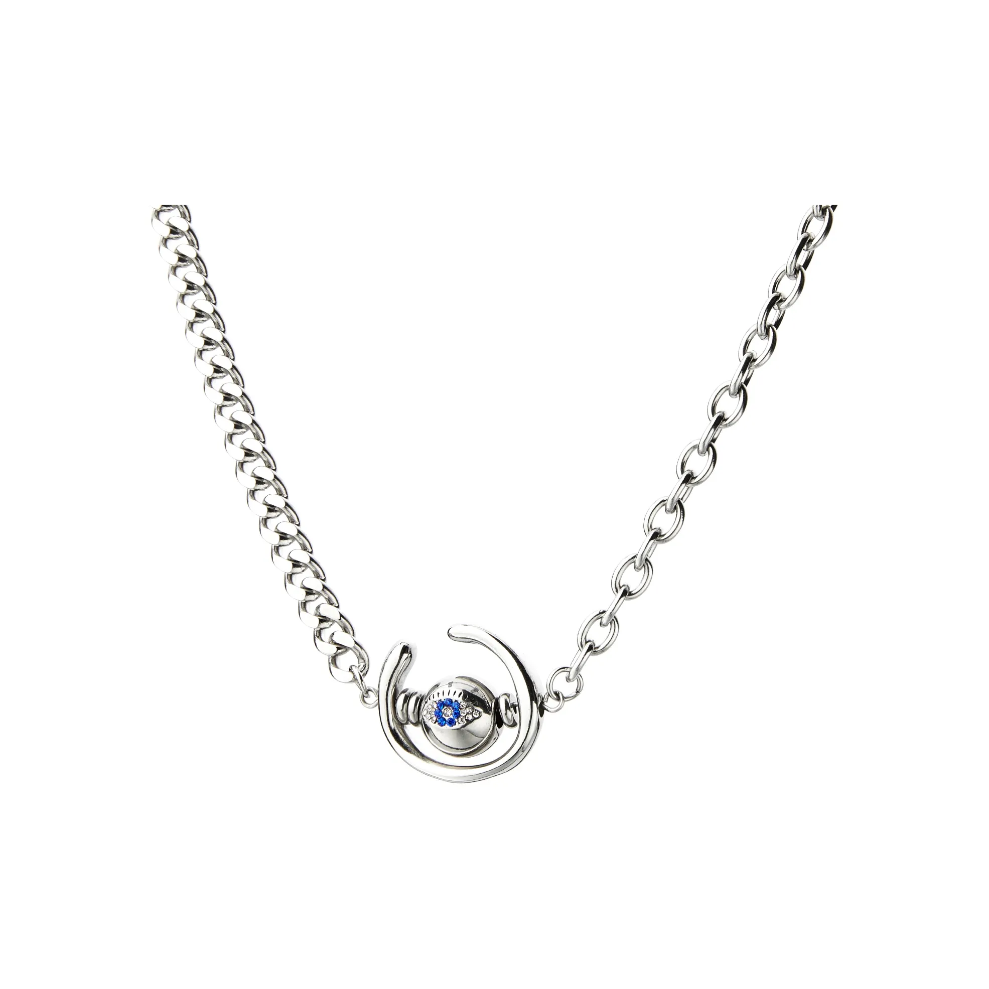 Guuka Нержавеющая сталь Ожерелье Серебряный Унисекс