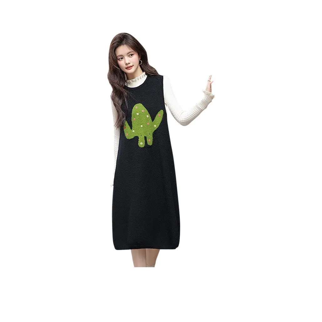 Cypress House Без рукавов Платье Женское Черное