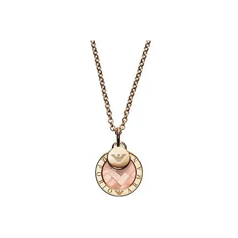 EMPORIO ARMANI Silver, Mother Of Pearl Necklaces Women's Rose Gold