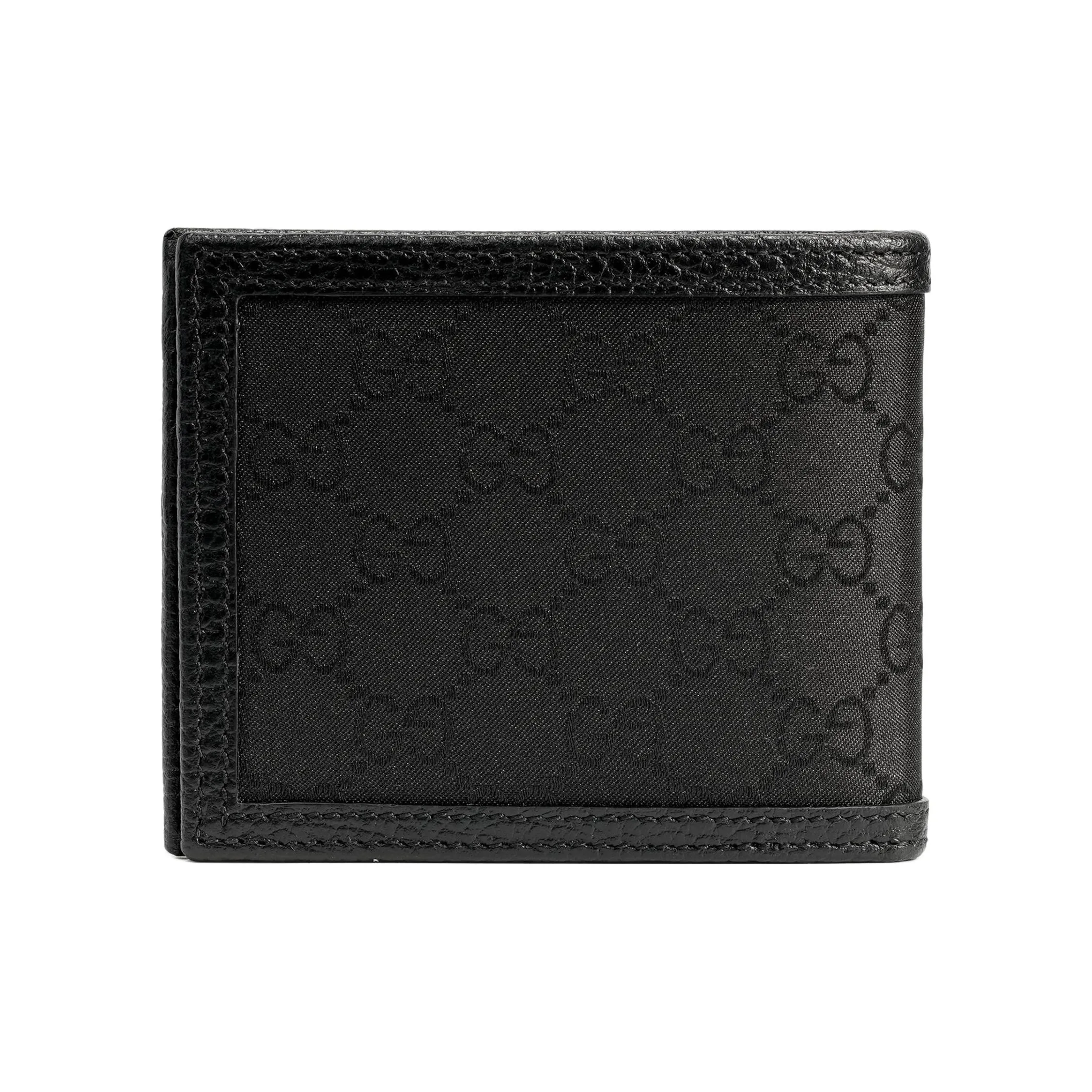GUCCI Bifold Wallet GG Nylon With Insert Black