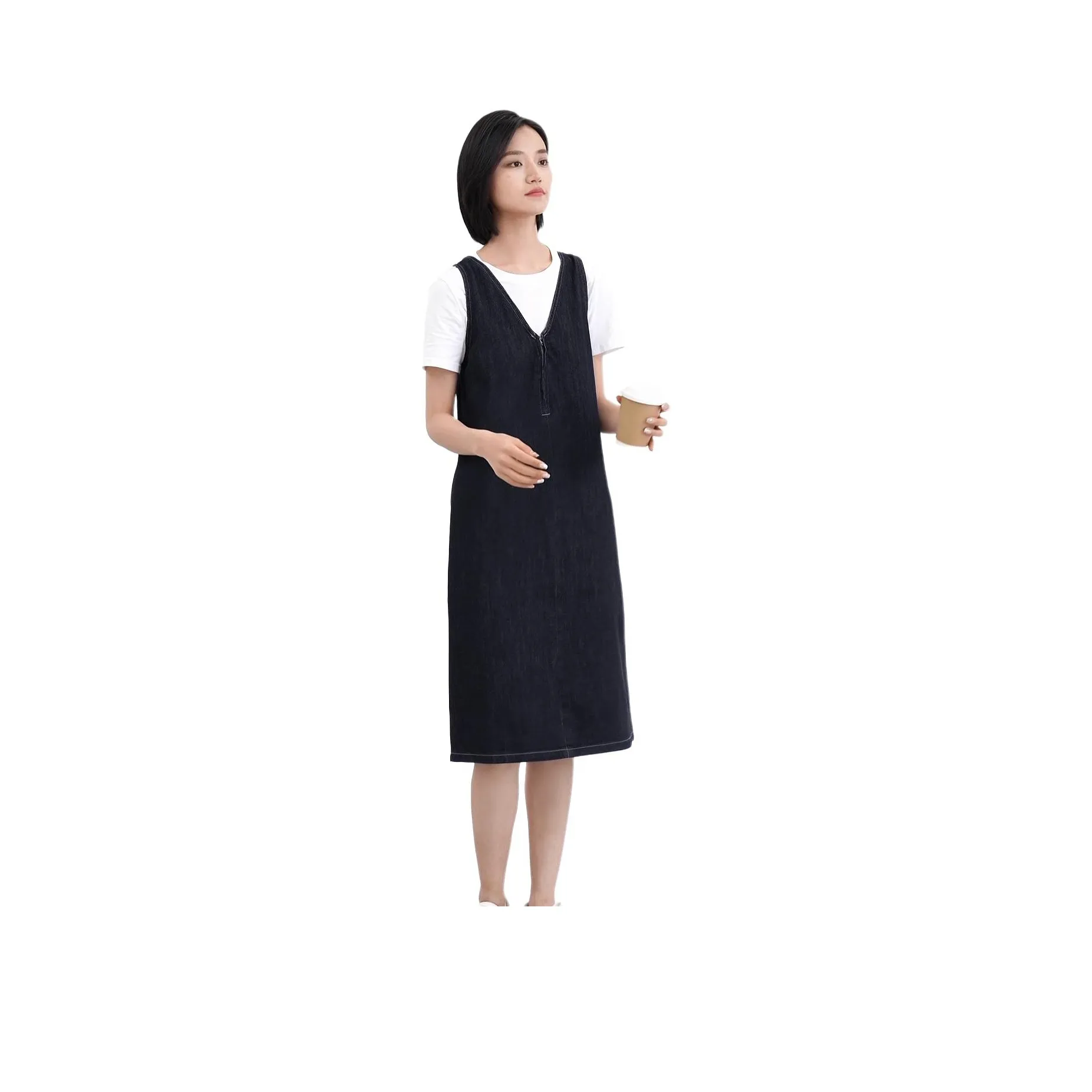IHIMI Skirt Set Women's Original Denim+White