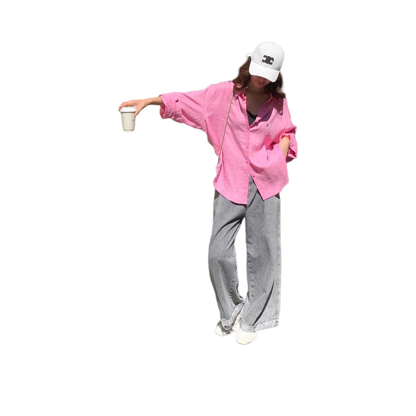 NANING 9 Розовые Женские Рубашки