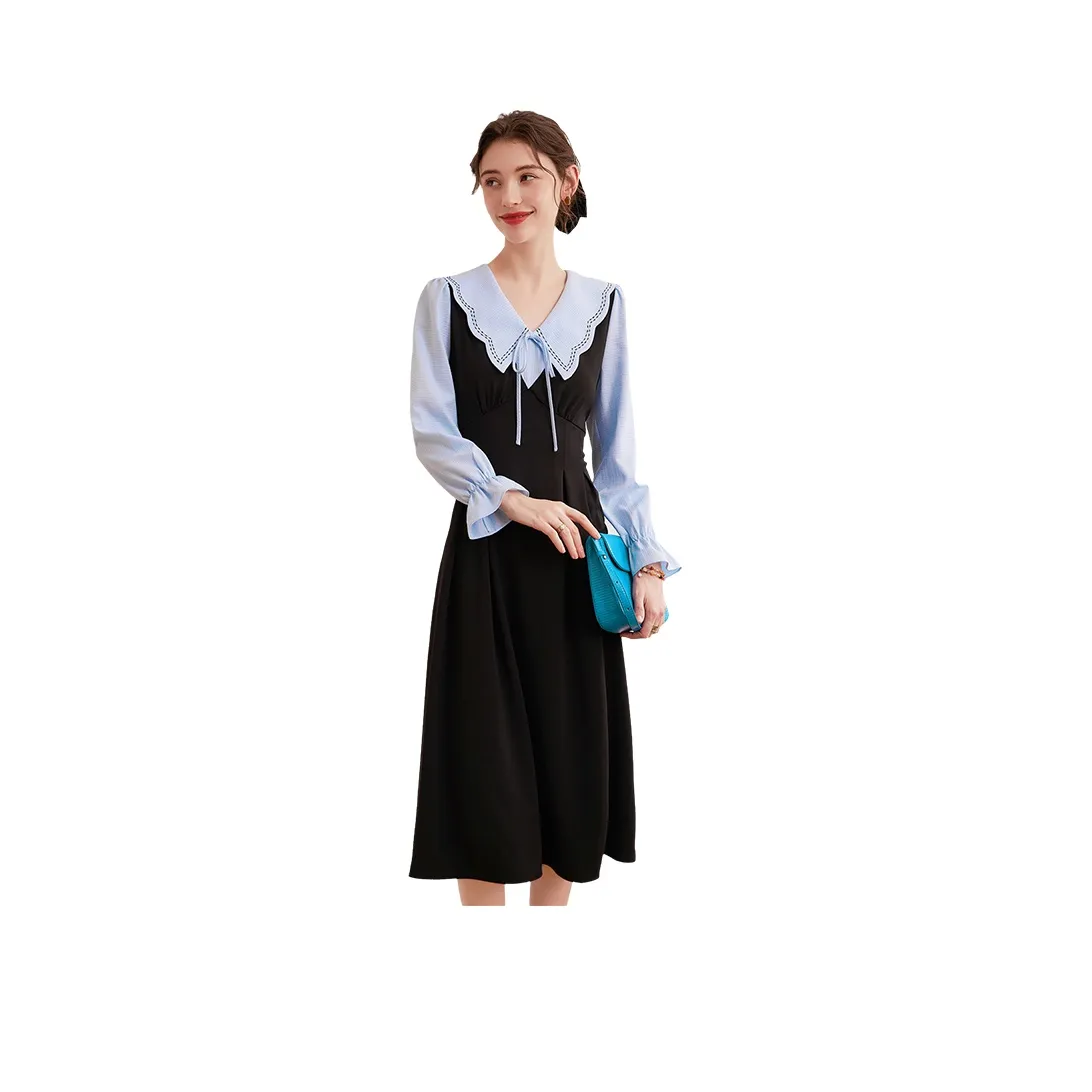 LOUISY AO Long Sleeved Dresses Women's Black & Blue
