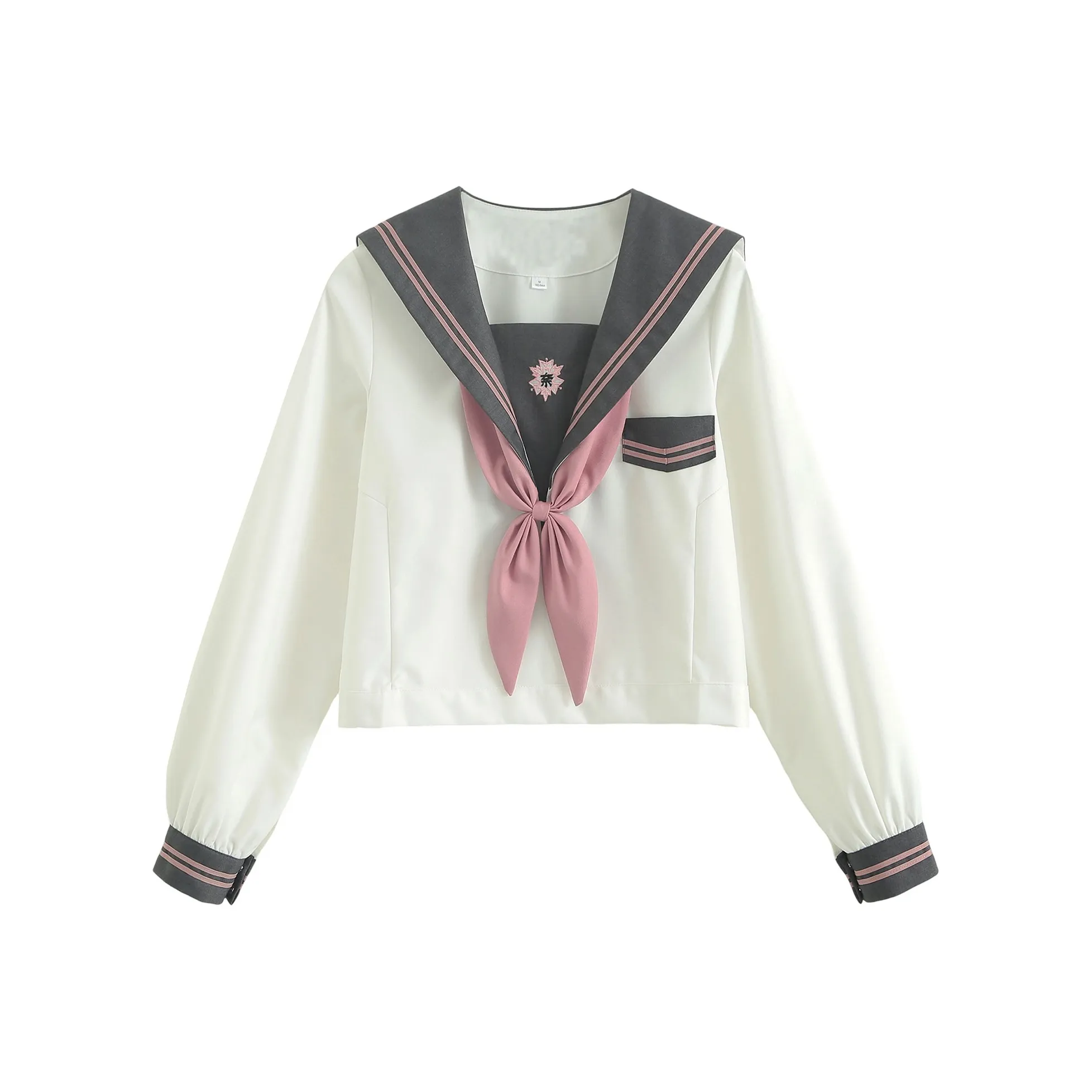 Luohua Candy Nara Вишня Серый Длинный Sleeved Одиночная пара + Золотая рыбка Узел Женская униформа