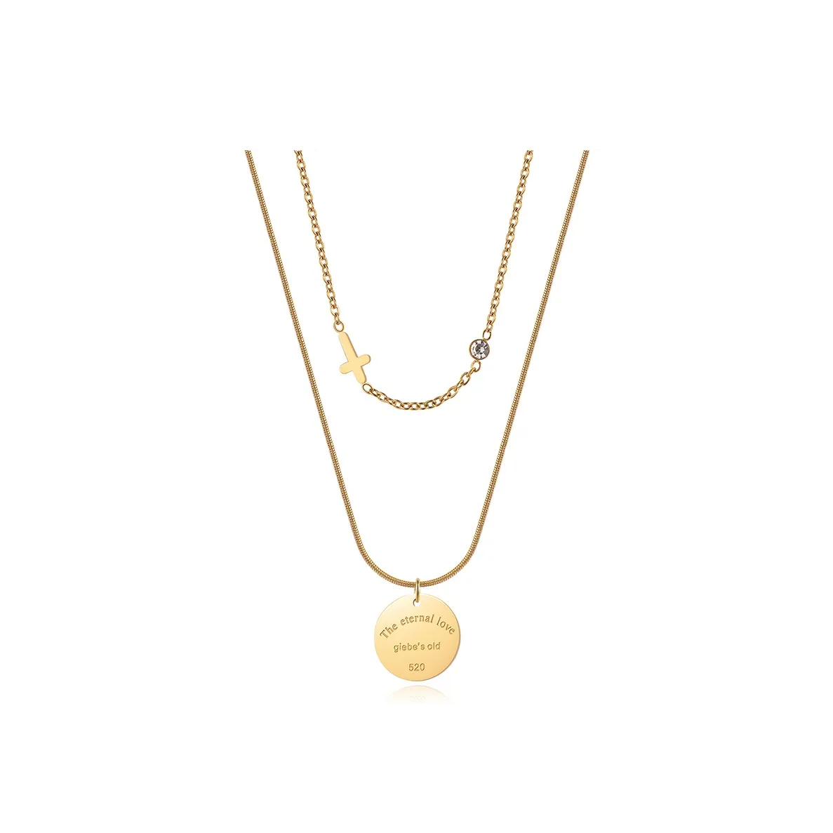 West Island Титановая сталь Ожерелье Золотое Женское