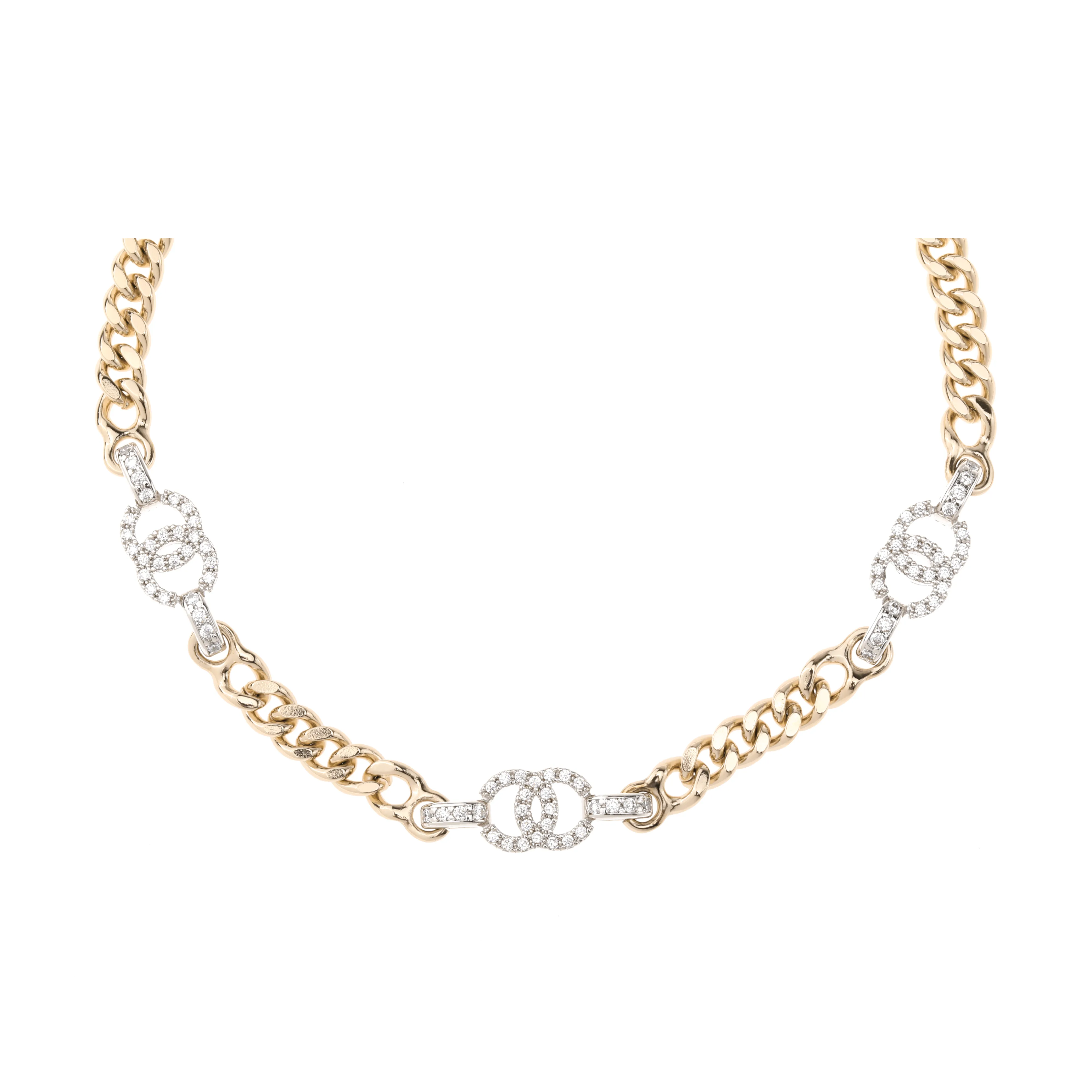 CHANEL Metal Necklaces Women's Gold