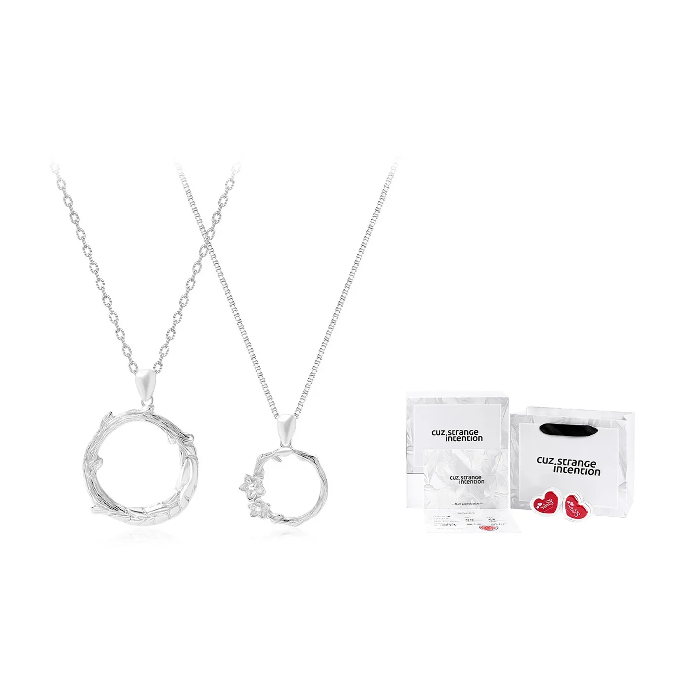 Cuz Strange Intention Сплав Ожерелье Пара Унисекс Серебряный