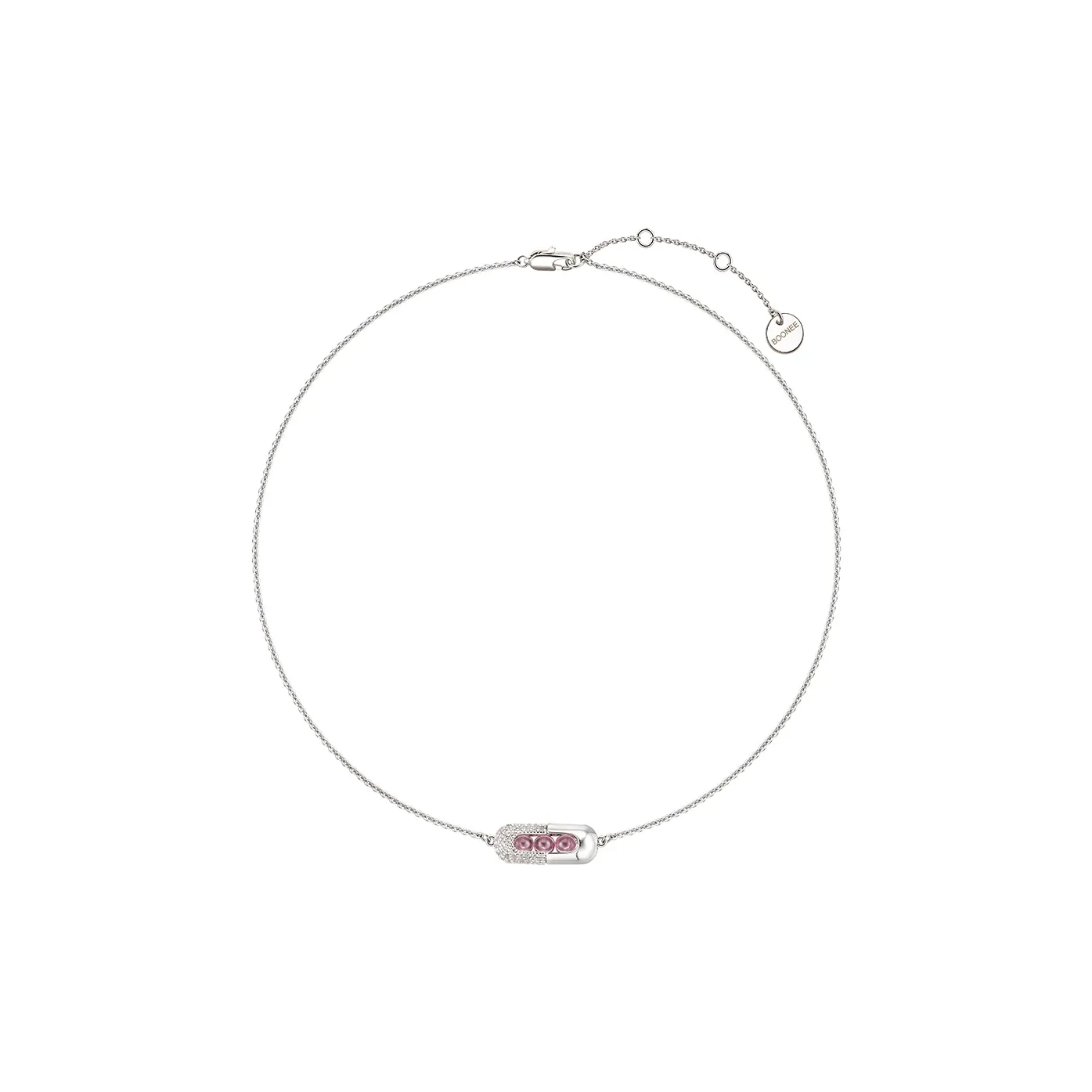 BOONEE Белое золото с медным покрытием капсула ожерелье женское