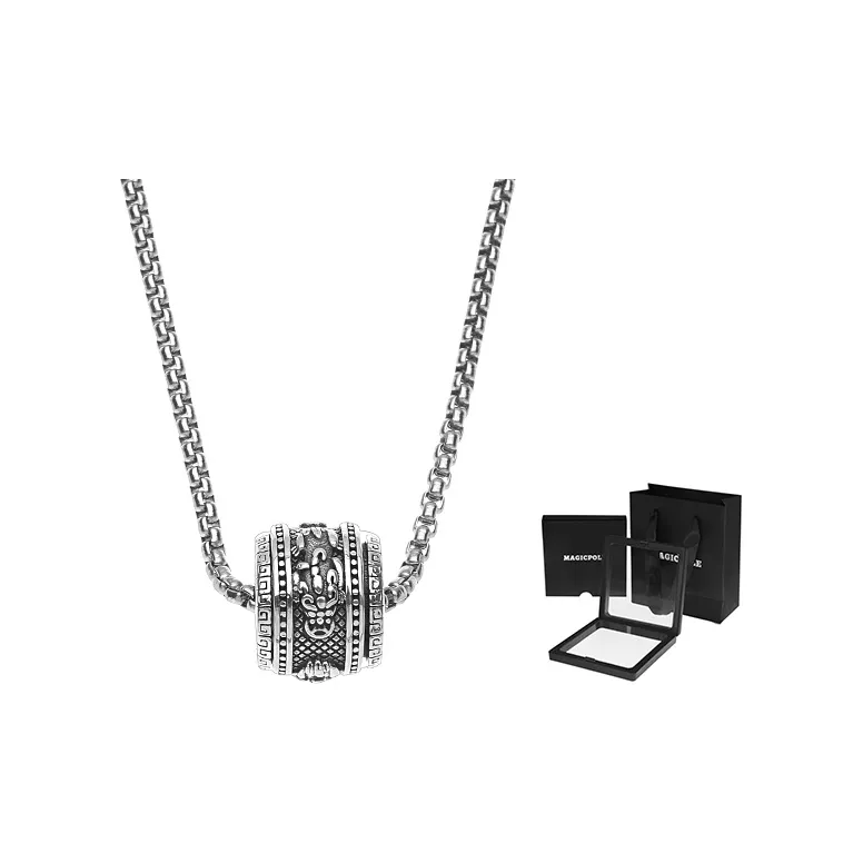 MAGICPOLE 990 Silver Necklaces Unisex Vintage