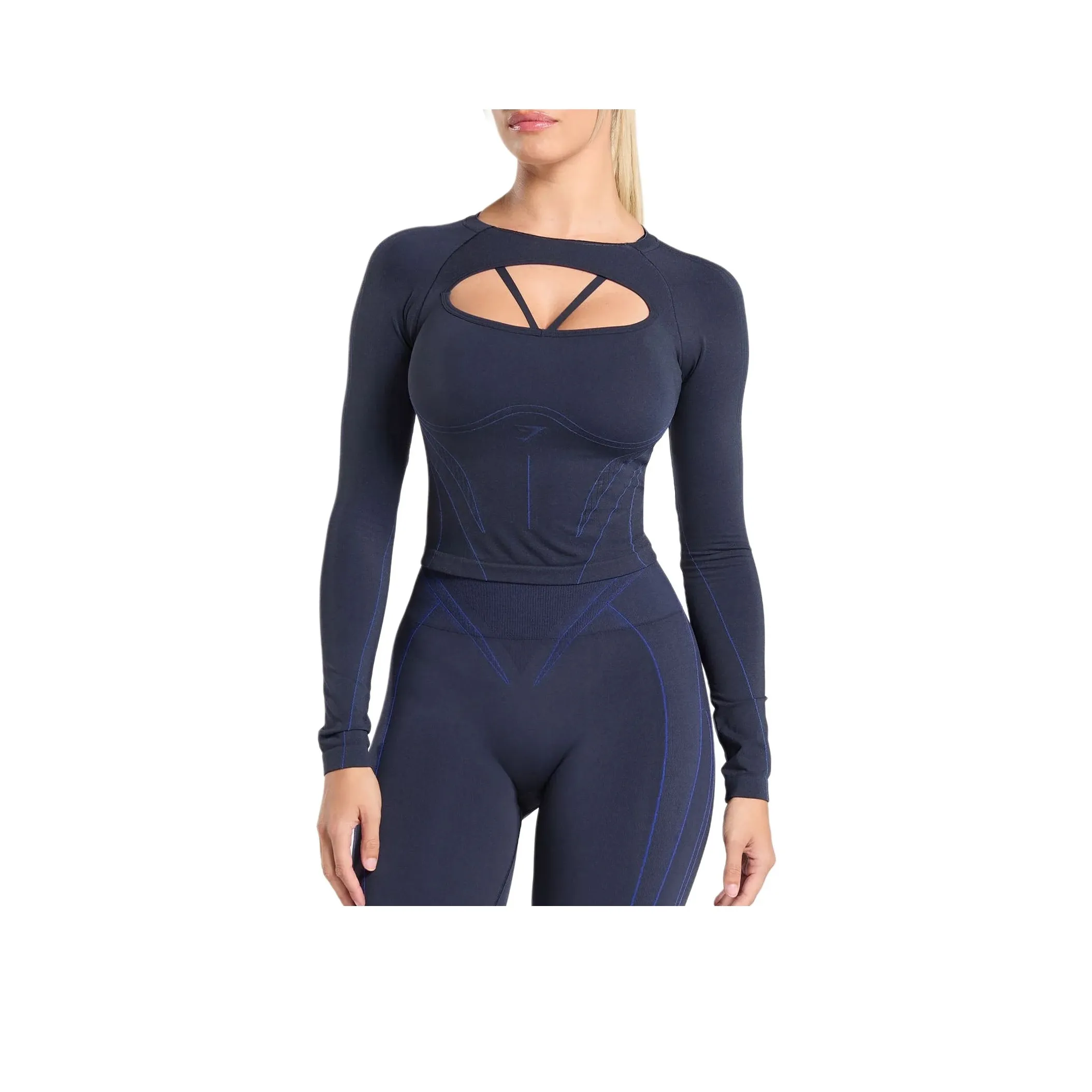 GYMSHARK Heavy Синий/FORCE Синий Женские Футболки