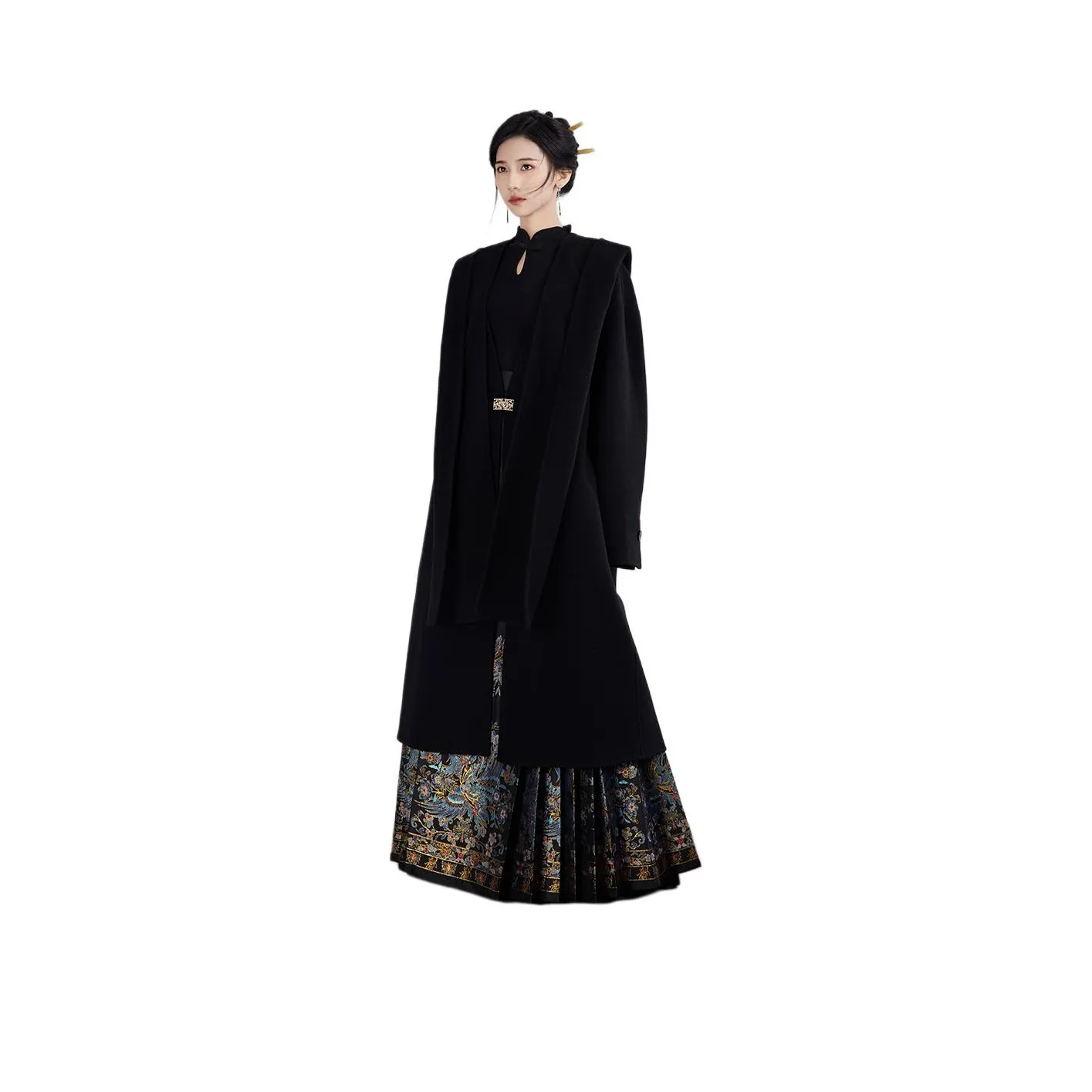 XINGHEHANGE Повседневная Осенняя и Зимняя Куртка Женская Черная