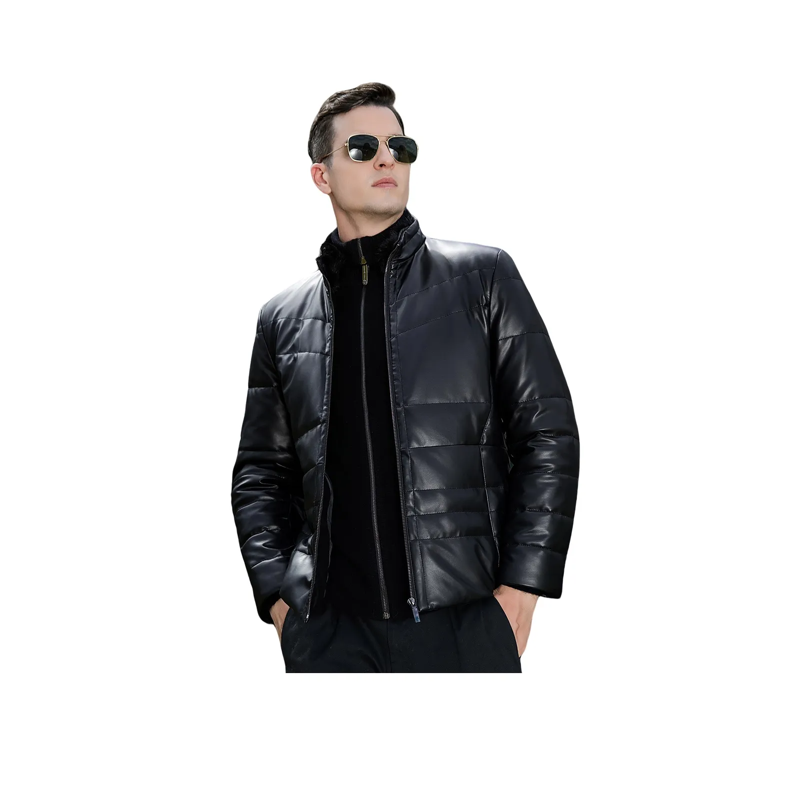 KAISER Leather Jacket Men's Black