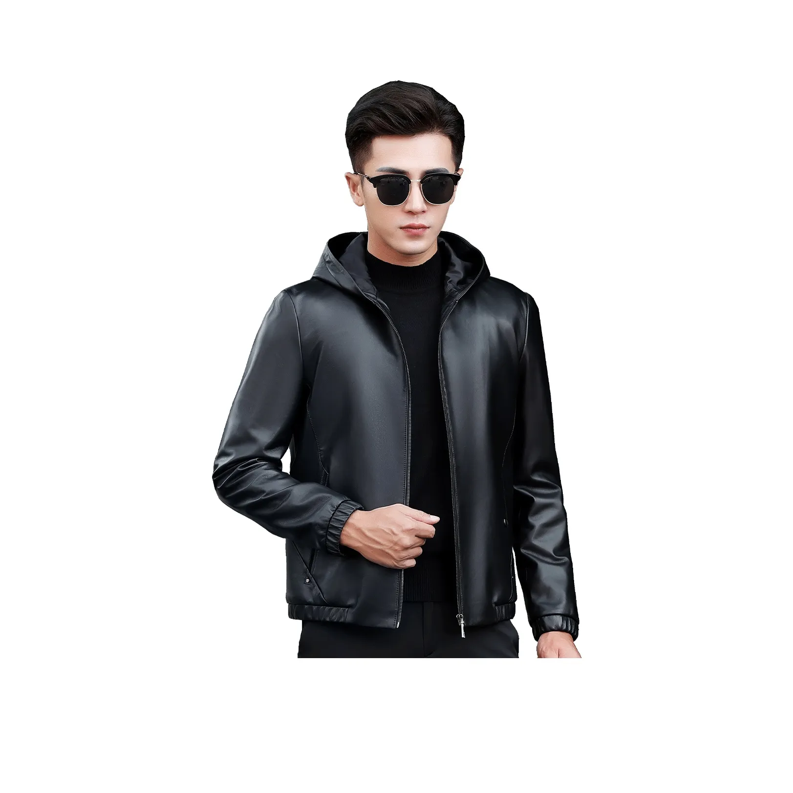 FORTEI Leather Jacket Men's Black