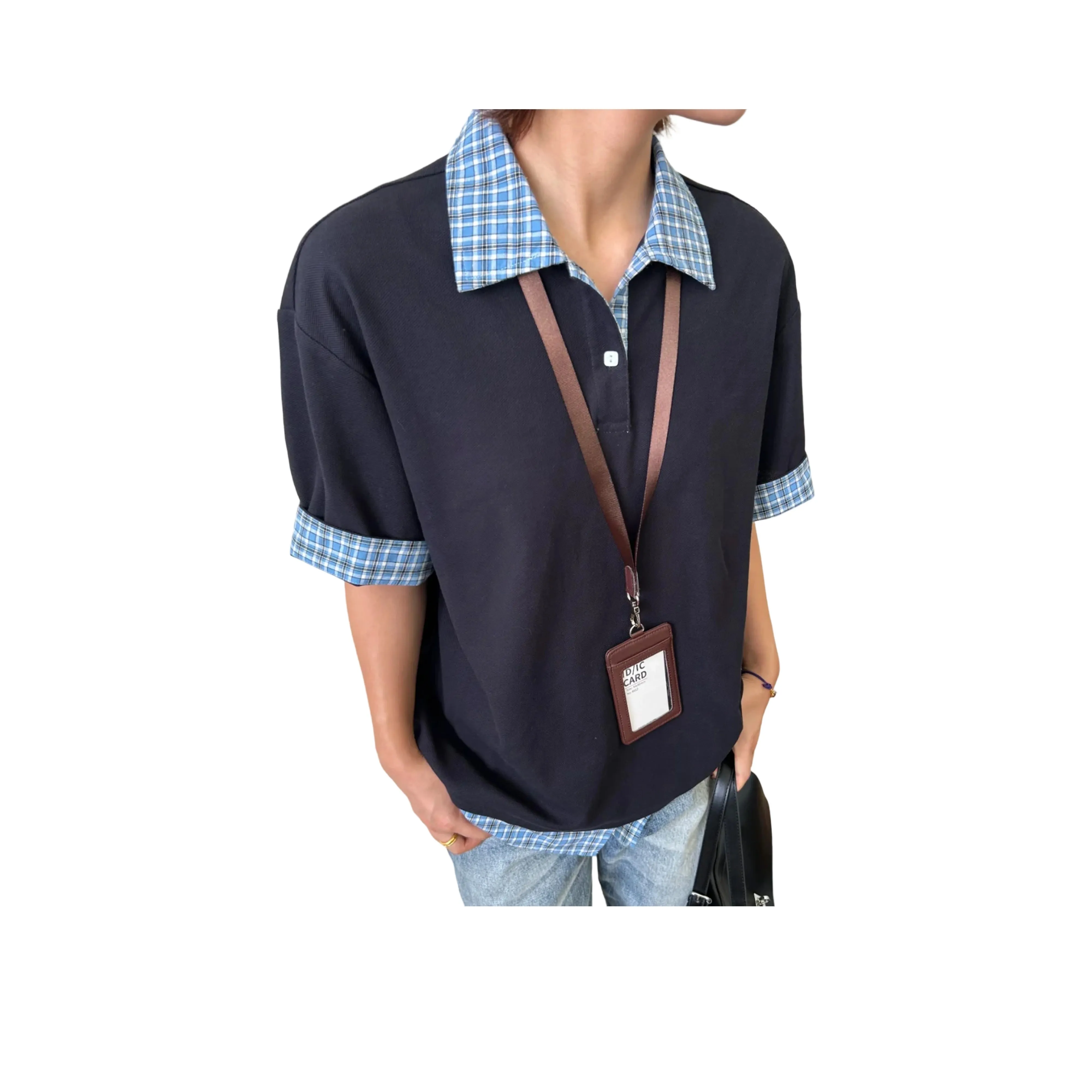 GANGZAI Короткий рукав Polo Унисекс