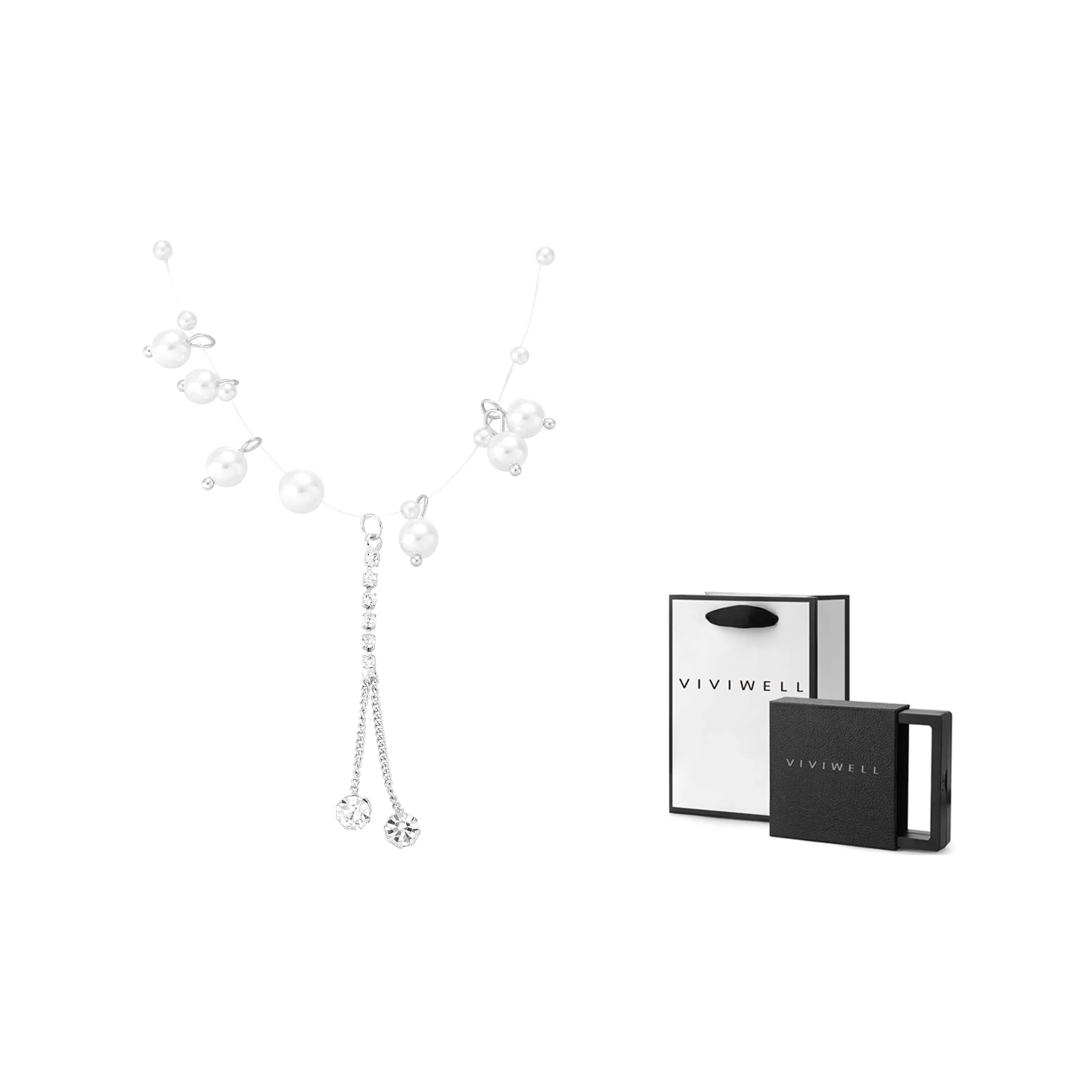 VIVIWELL Ожерелья Серебряные Женские