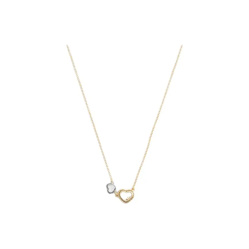 COACH Brass Plated, Cubic Zircon, Glass Necklaces Women's Gold