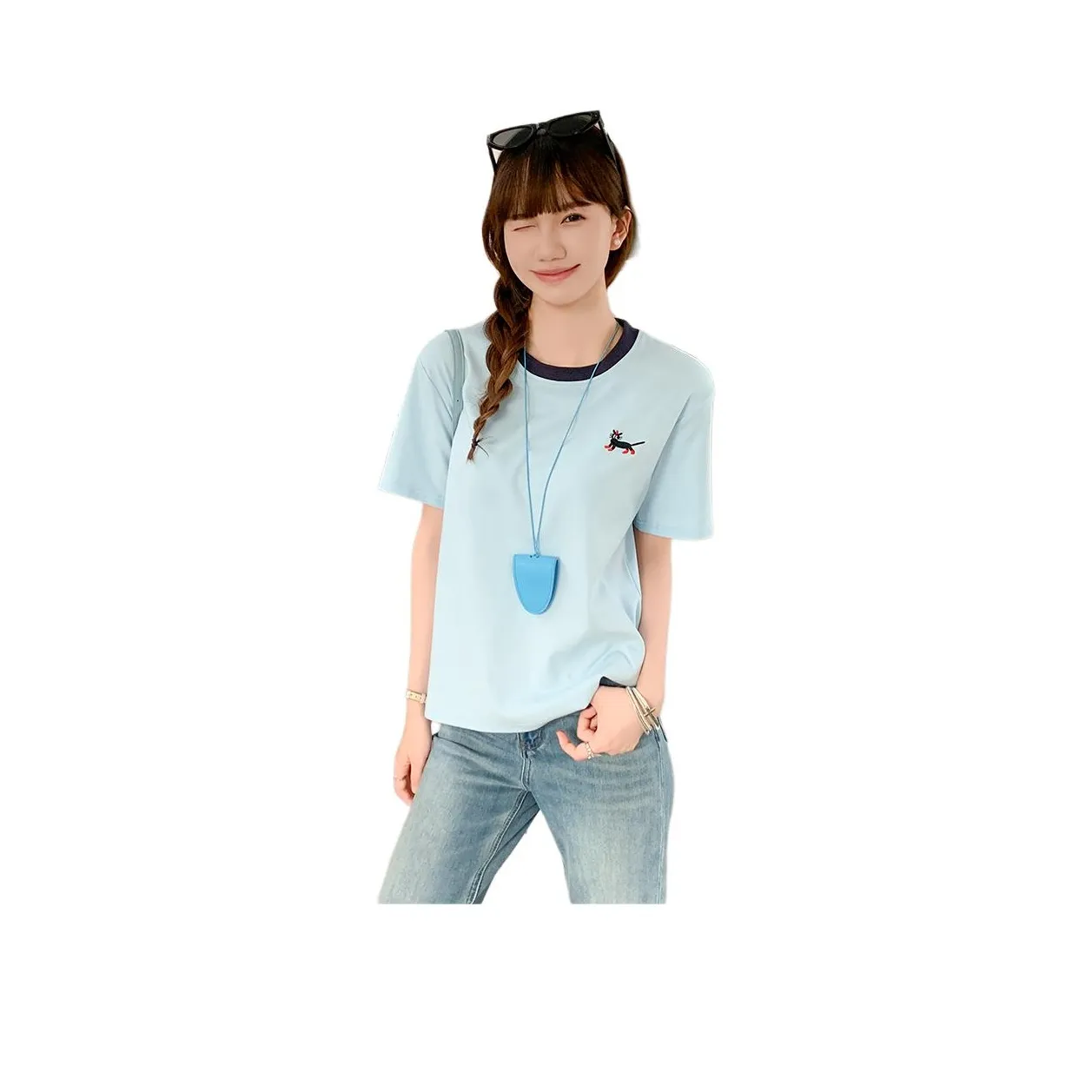 Синие женские футболки