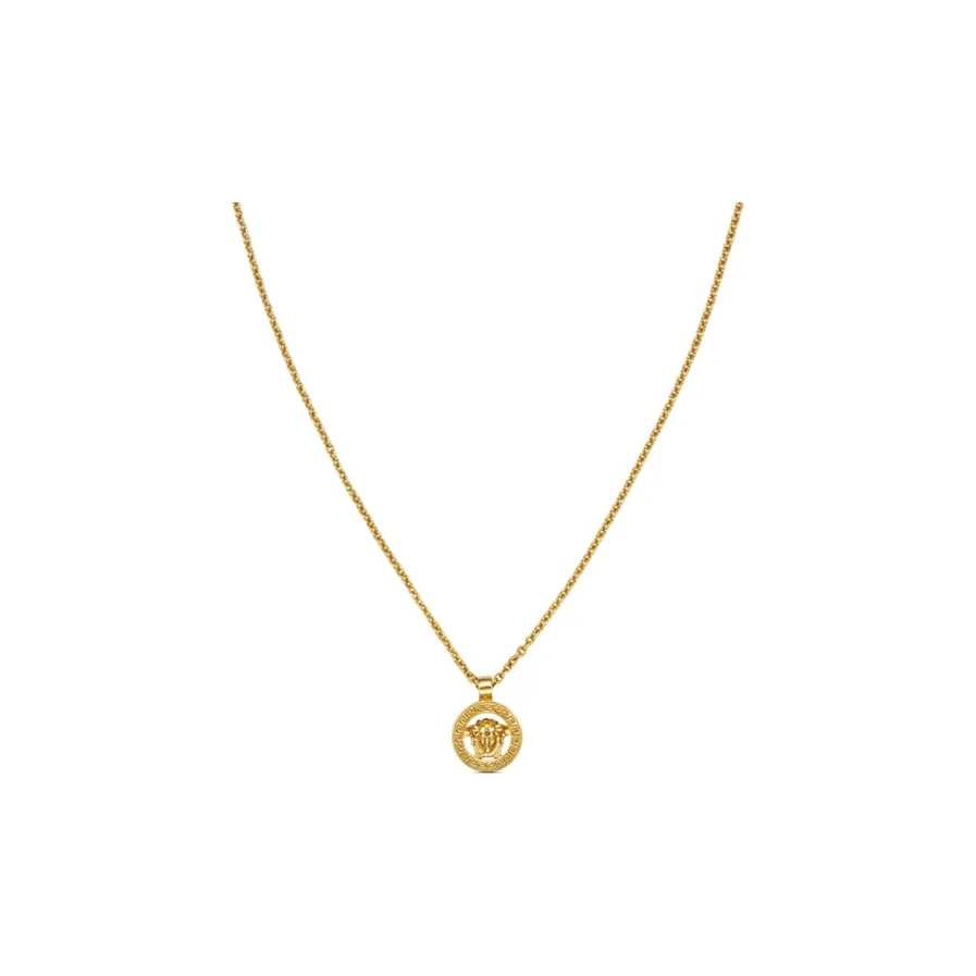VERSACE Logo Plaque Chain Necklace
