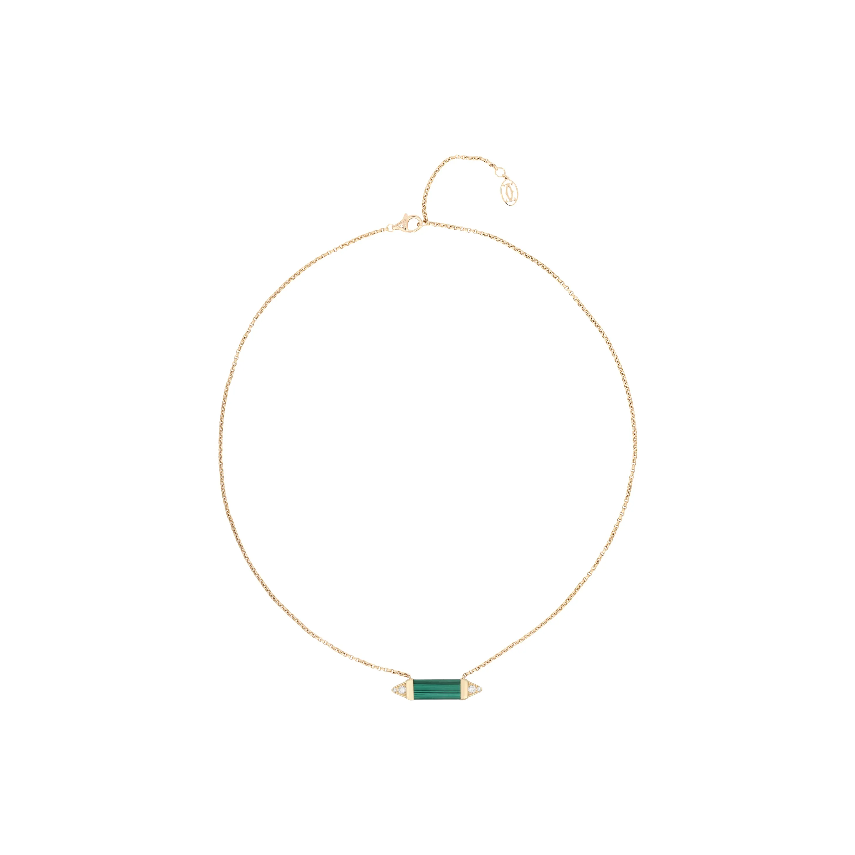 CARTIER Les Berlingots De Cartier Collection 18K Gold Diamond Necklaces Unisex