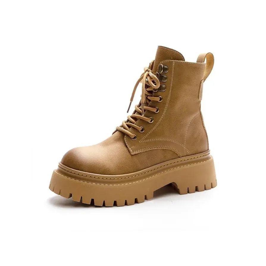 ALXNAN Мартин Boot Женские Желтая Коробка