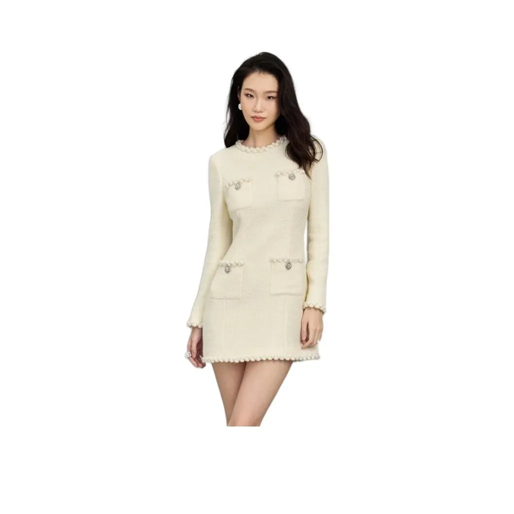 Bebe Long Sleeved Dresses Women's Ecru