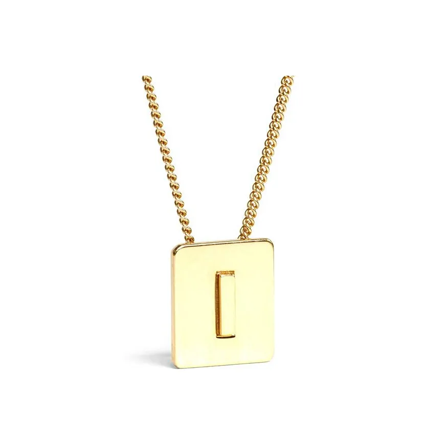 CELINE Alphabet I Necklace In Brass With Gold Finish