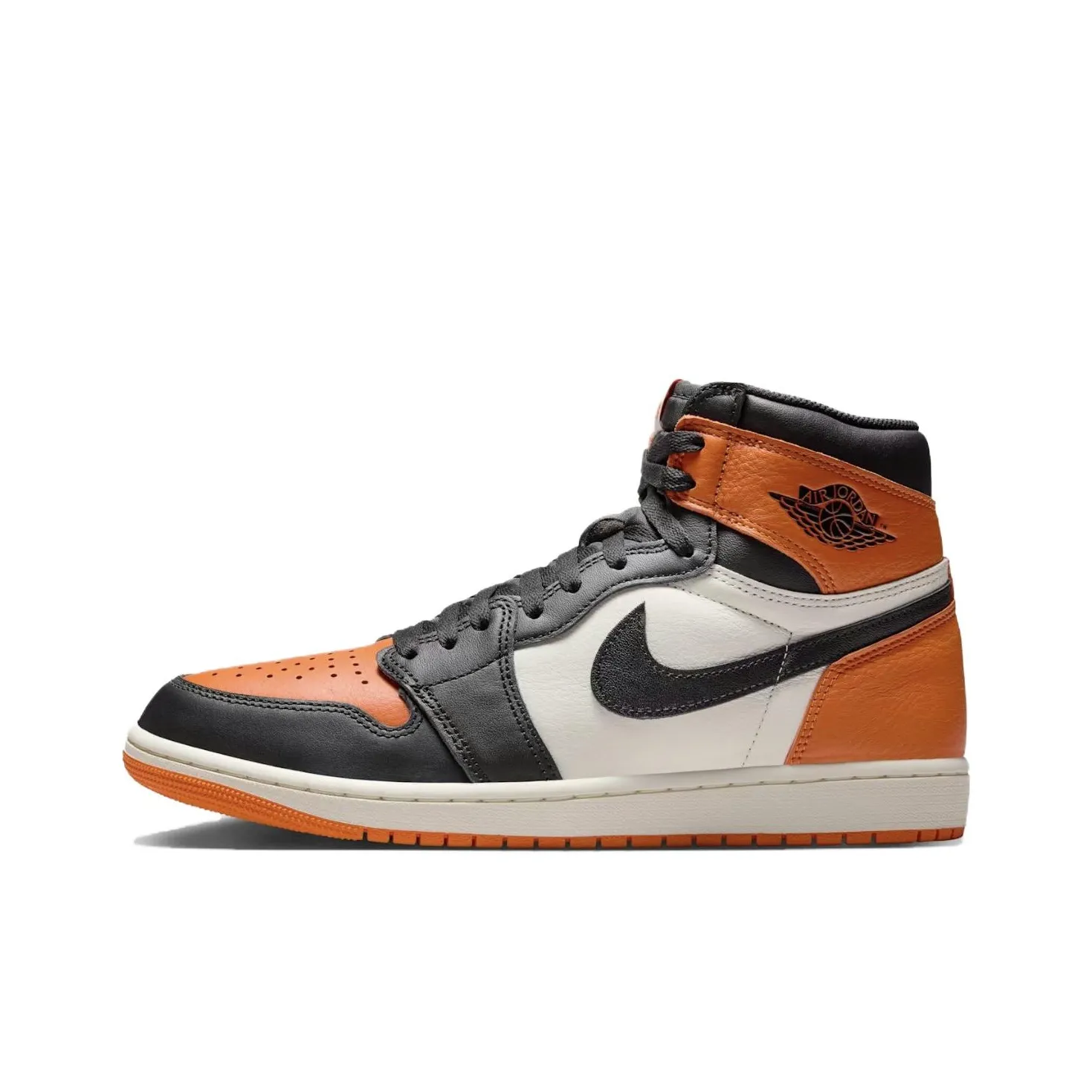 Jordan Air Jordan 1 Slip-resistant Abrasion-resistant High Top Vintage Basketball Shoes Unisex White Black Orange Джордан Эйр Джордан 1 Противоскользящий Устойчивый к износу Высокий Топ Винтажные Баскетбольные Кроссовки Унисекс Белый Черный Оранжевый