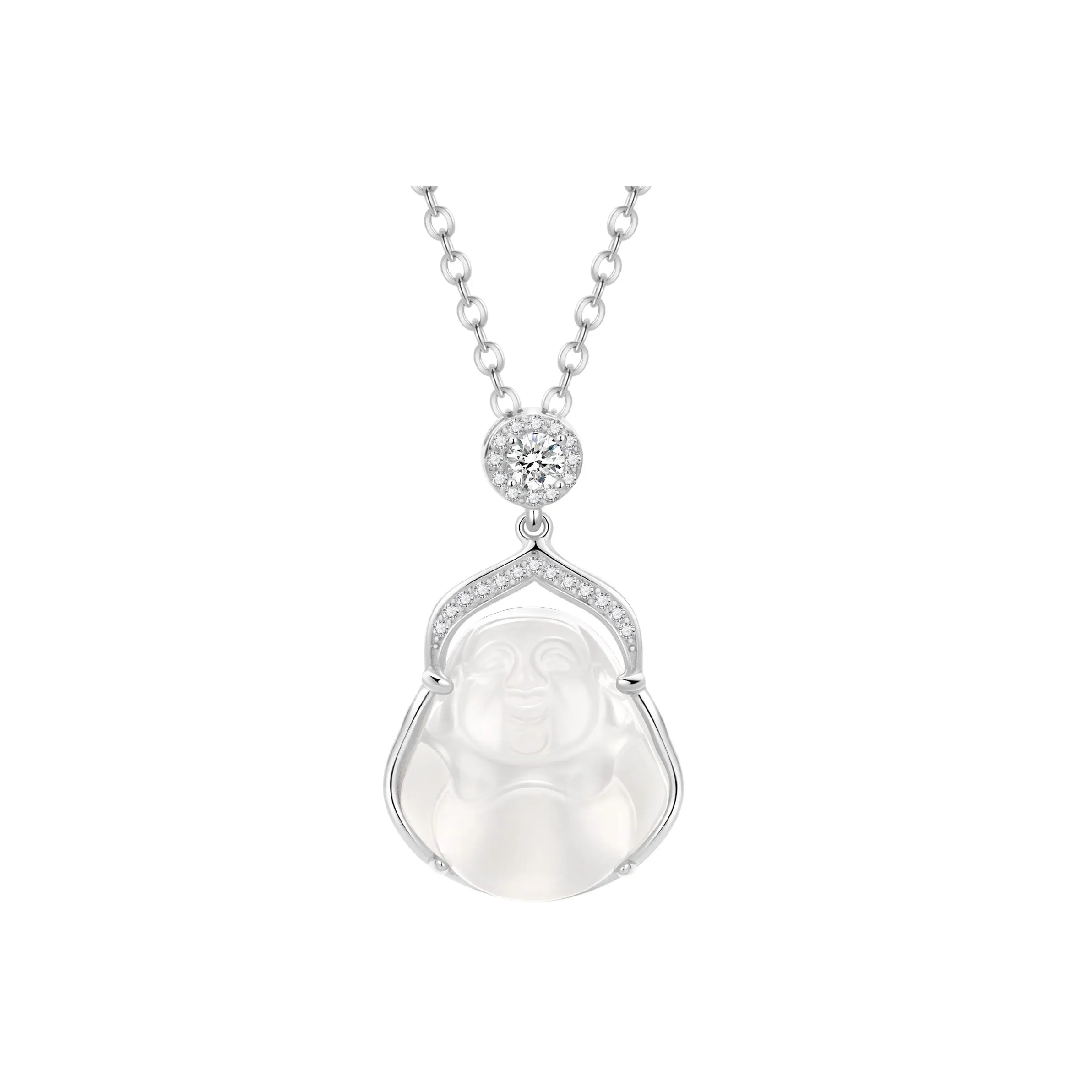 Atsuyama Natural Chalcedony Jade Pendants Unisex
