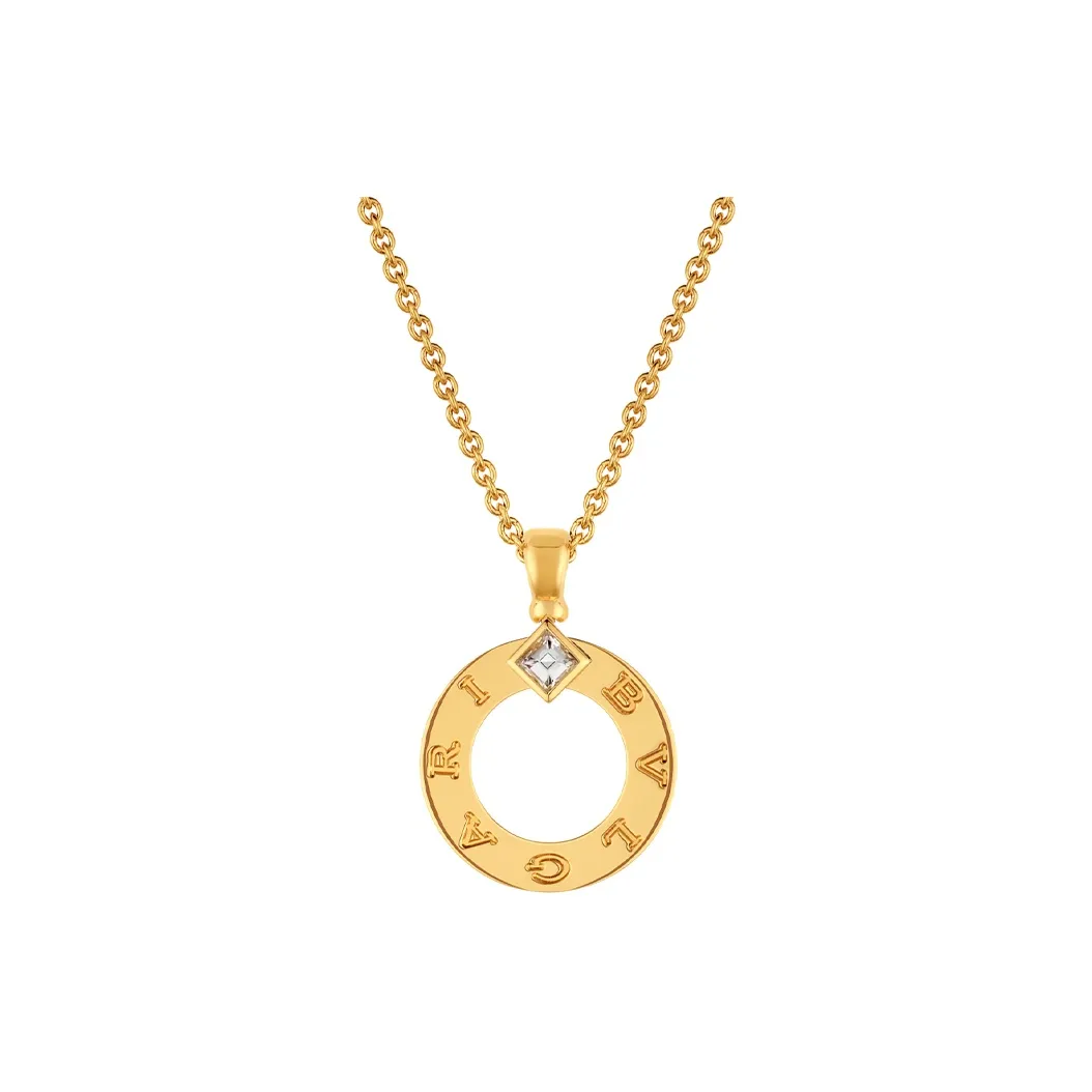 BVLGARI Bvlgari Bvlgari Series 18K Gold Diamonds Necklaces Women's Gold