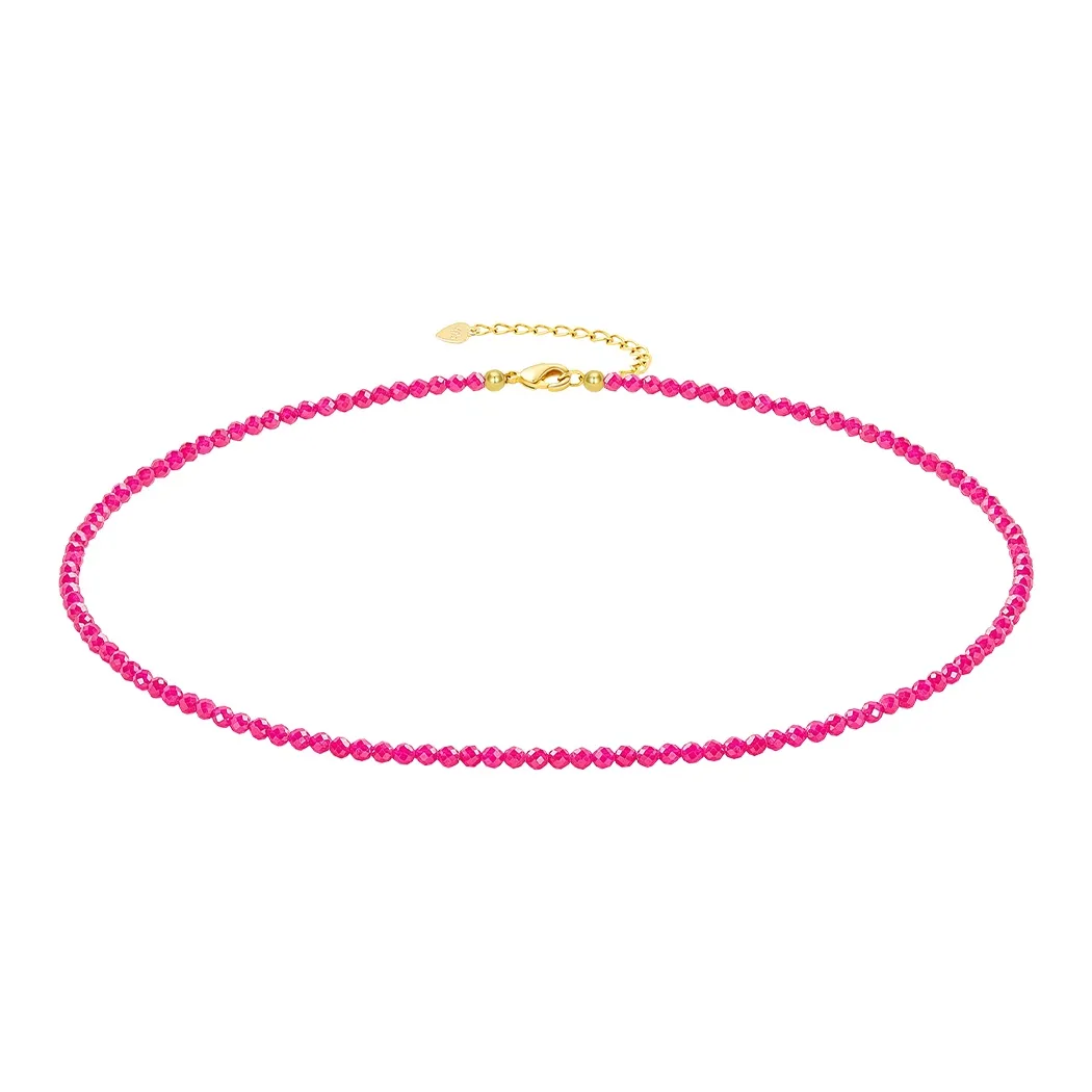 MCK Имитация Красный Корунд Ожерелье Женское