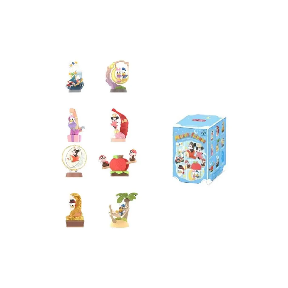 POP MART Disney Mickey Family Dreamy Collection Сценарий Слепые коробки Один Mystery Коробка Целая коробка 8 шт